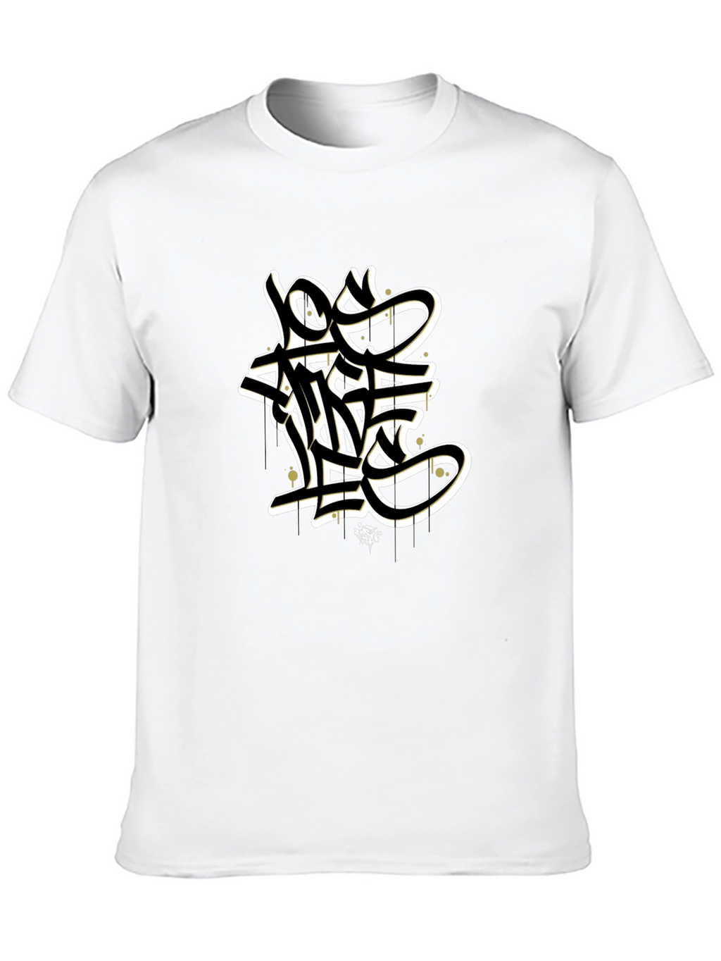 Graffiti Style Black Graphic T-Shirt