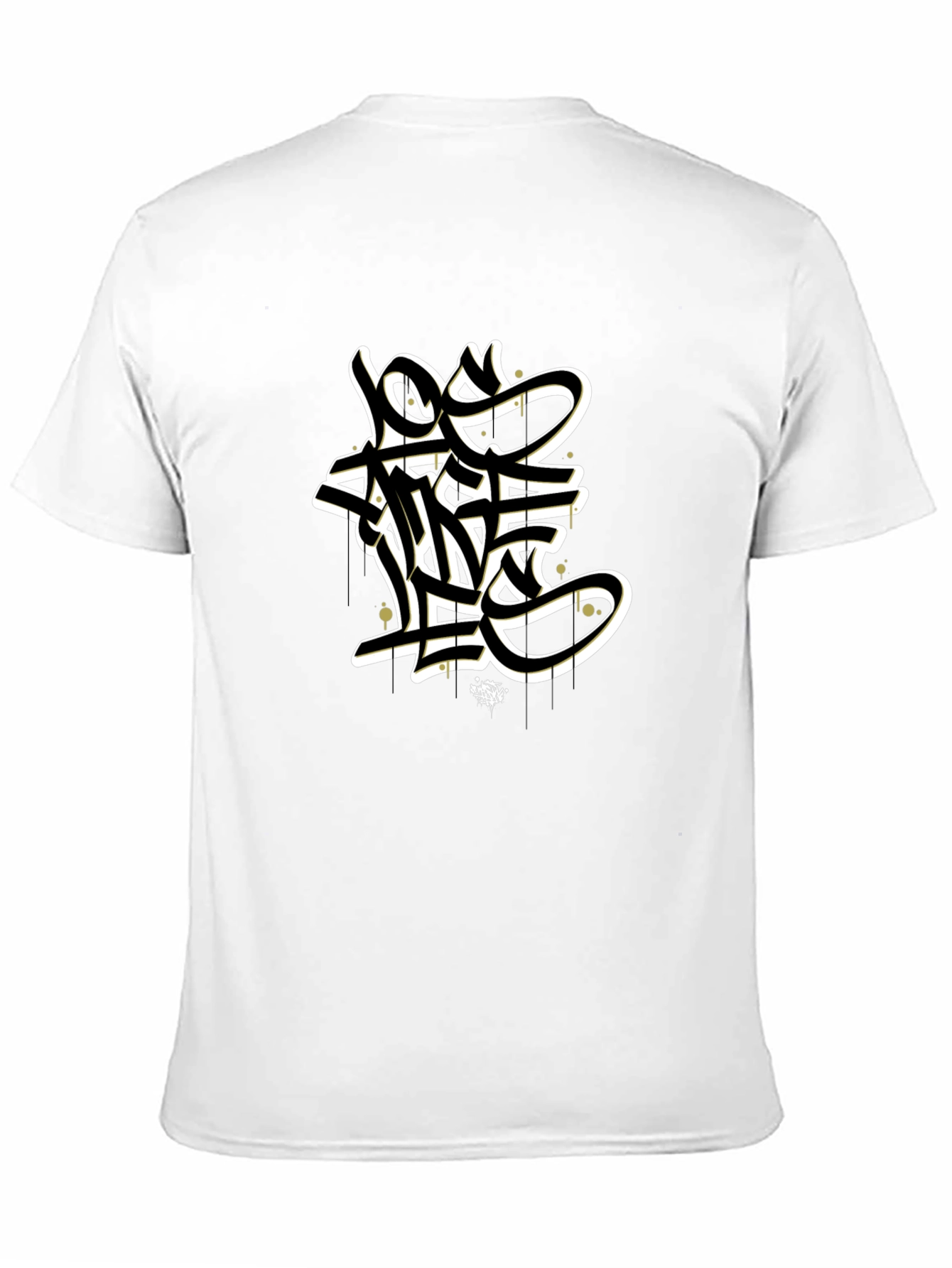 Graffiti Style Black Graphic T-Shirt