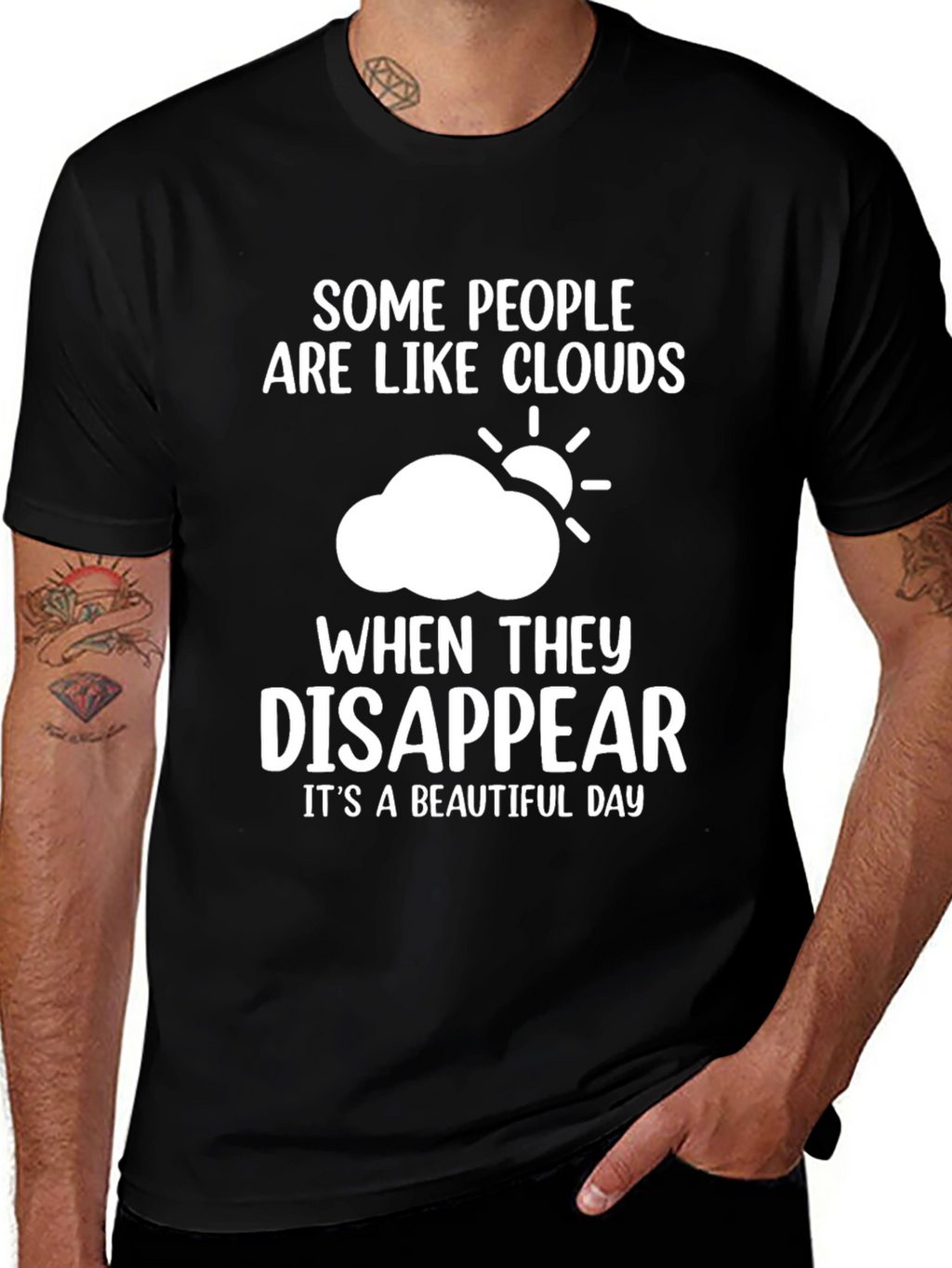 Funny Cloud Disappear T-Shirt - Beautiful Day Tee
