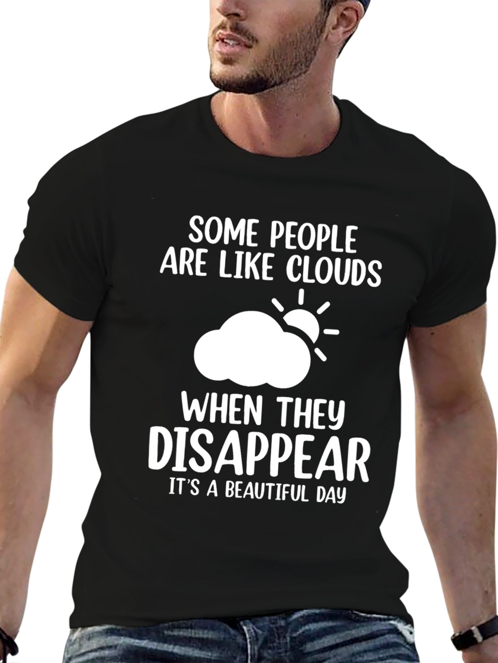 Funny Cloud Disappear T-Shirt - Beautiful Day Tee