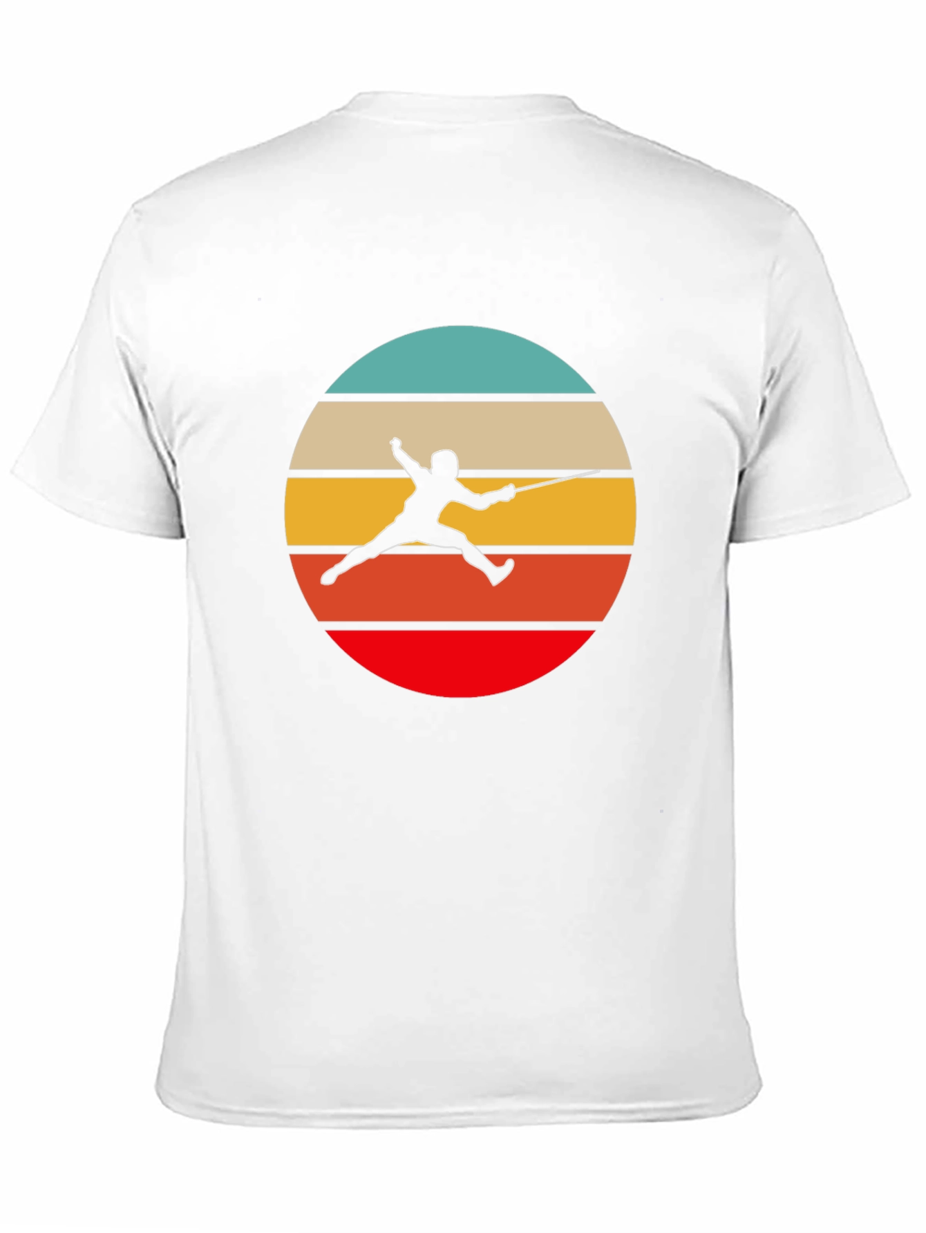 Retro Fencing T-Shirt - Stylish Sport Silhouette