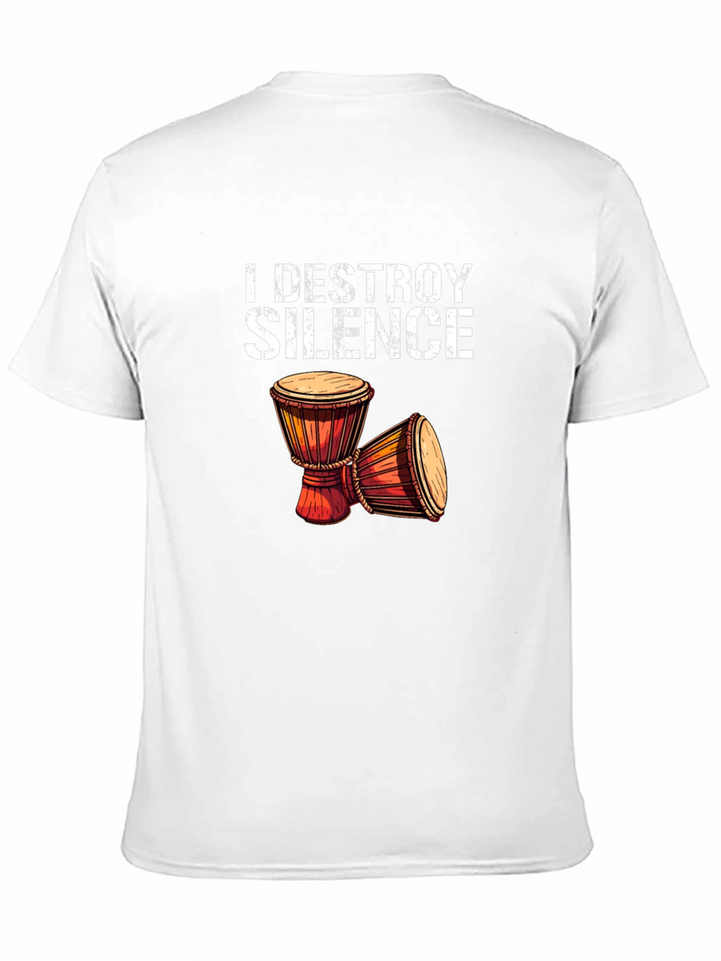 I DESTROY SILENCE T-Shirt Drummer Percussion Music
