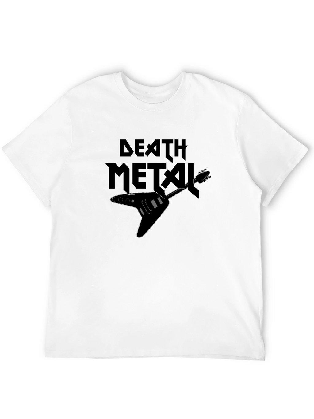 Death Metal Guitar T-Shirt - Black Graphic Tee