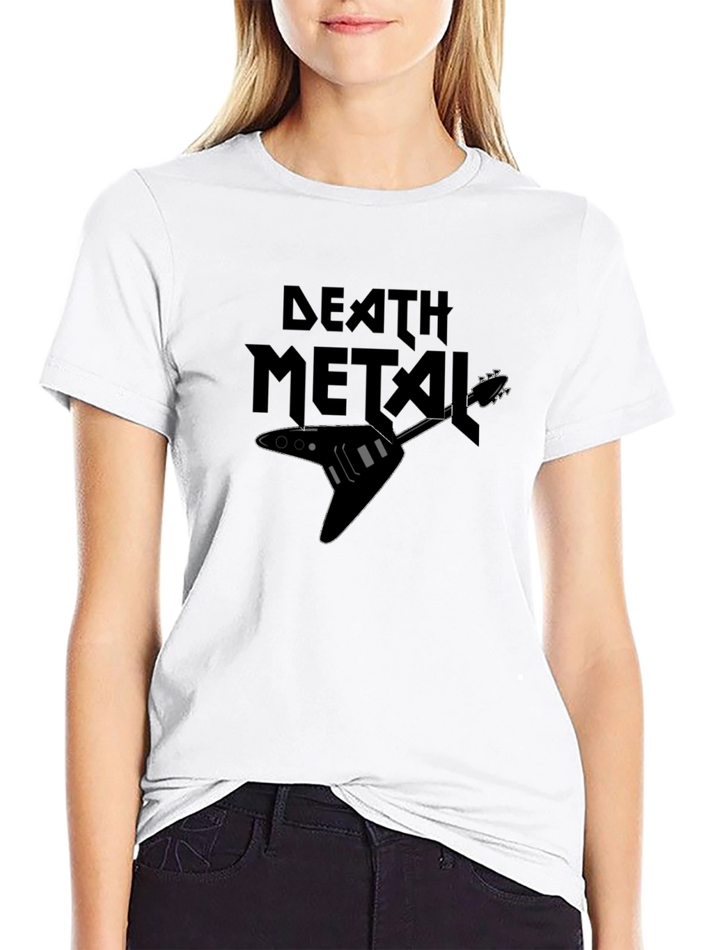 Death Metal Guitar T-Shirt - Black Graphic Tee