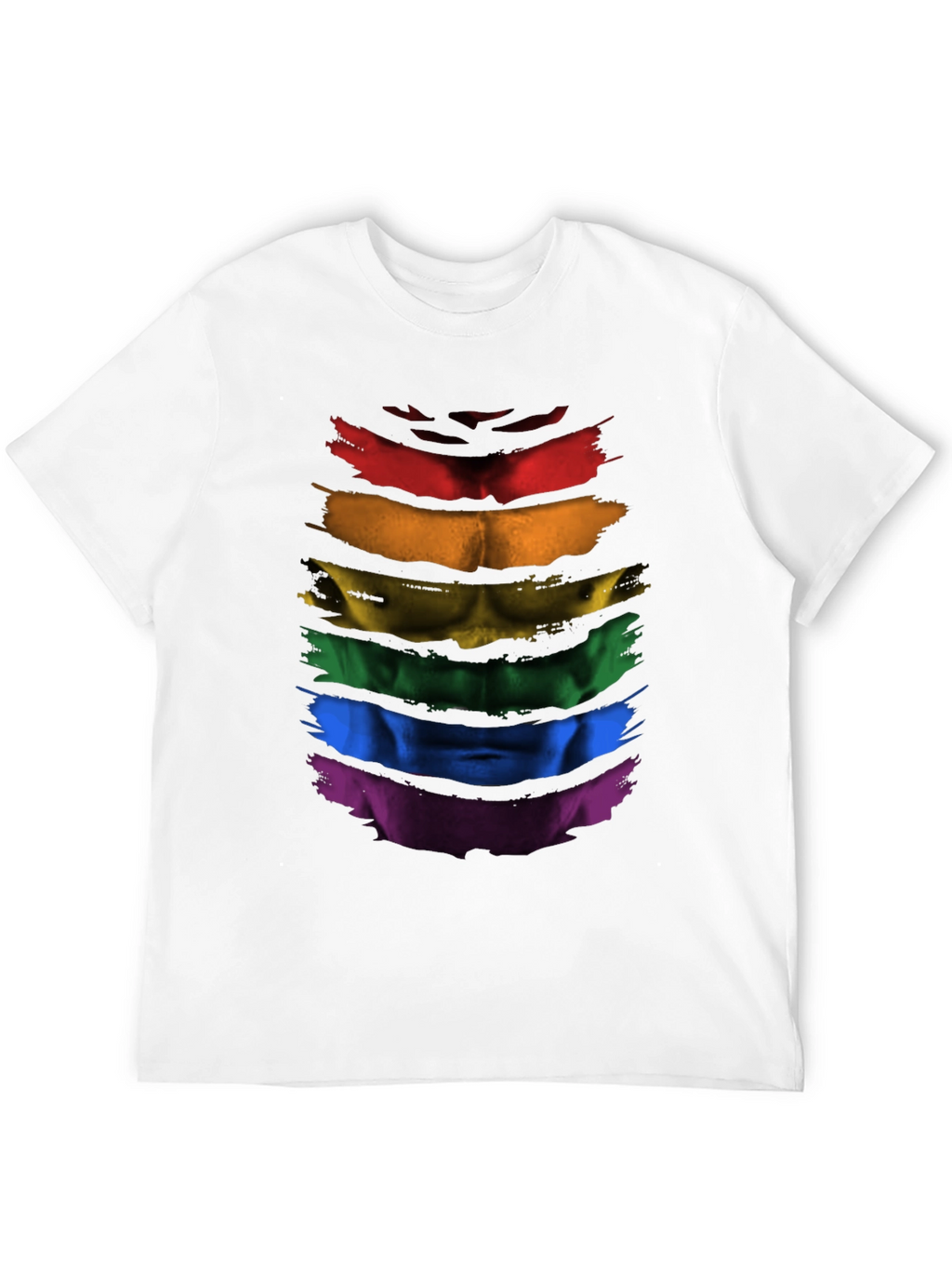 Rainbow Pride Abs T-Shirt - LGBTQ+ Athleisure Top