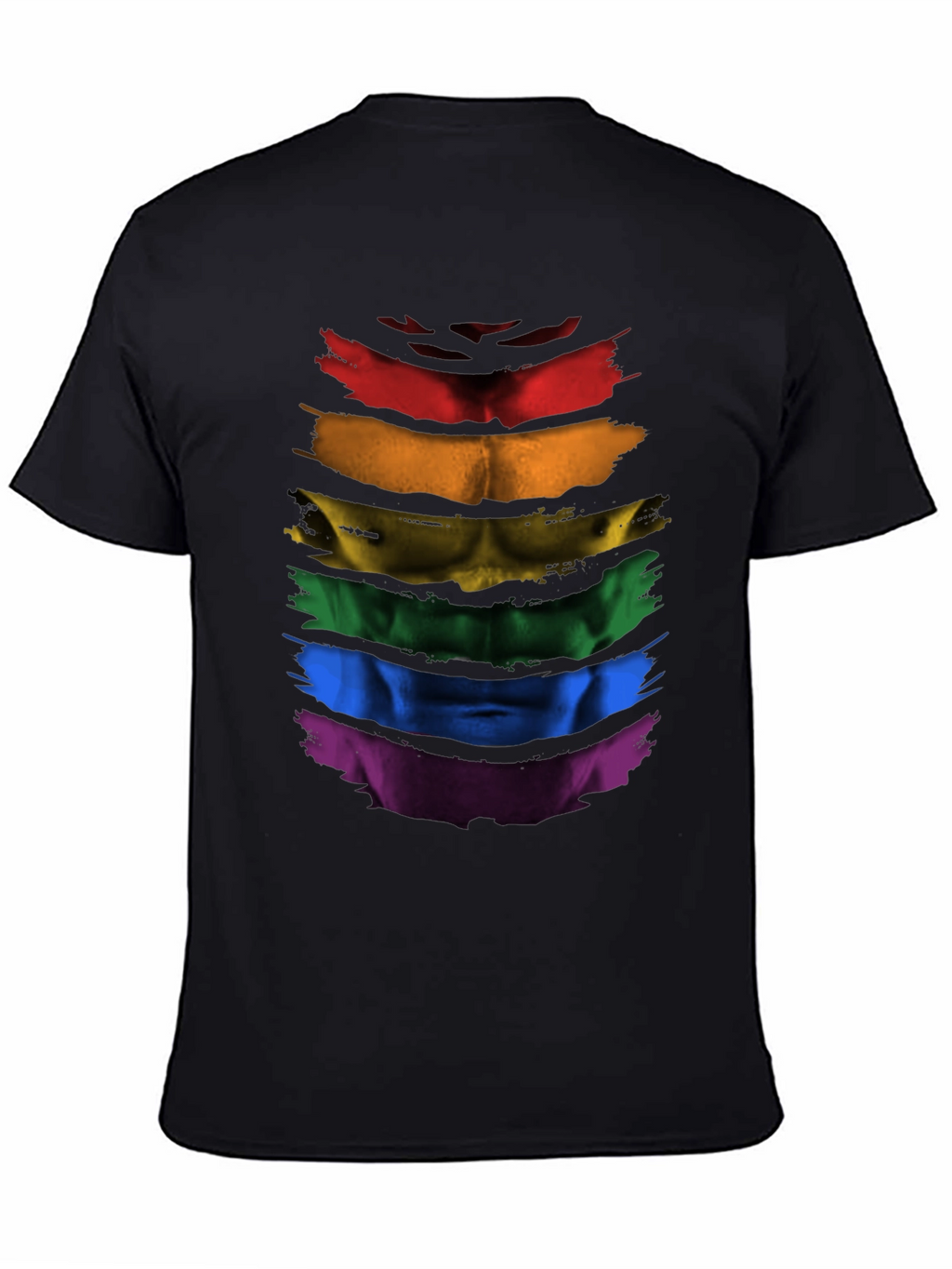 Rainbow Pride Abs T-Shirt - LGBTQ+ Athleisure Top