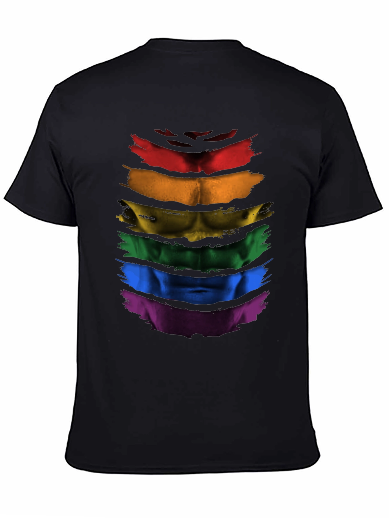 Rainbow Pride Abs T-Shirt - LGBTQ+ Athleisure Top