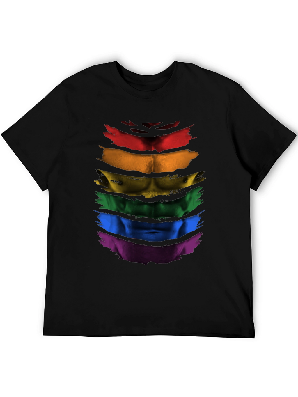 Rainbow Pride Abs T-Shirt - LGBTQ+ Athleisure Top