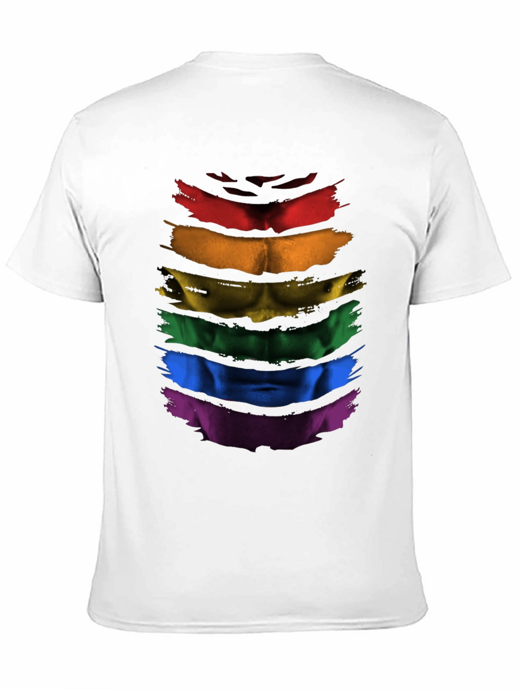 Rainbow Pride Abs T-Shirt - LGBTQ+ Athleisure Top