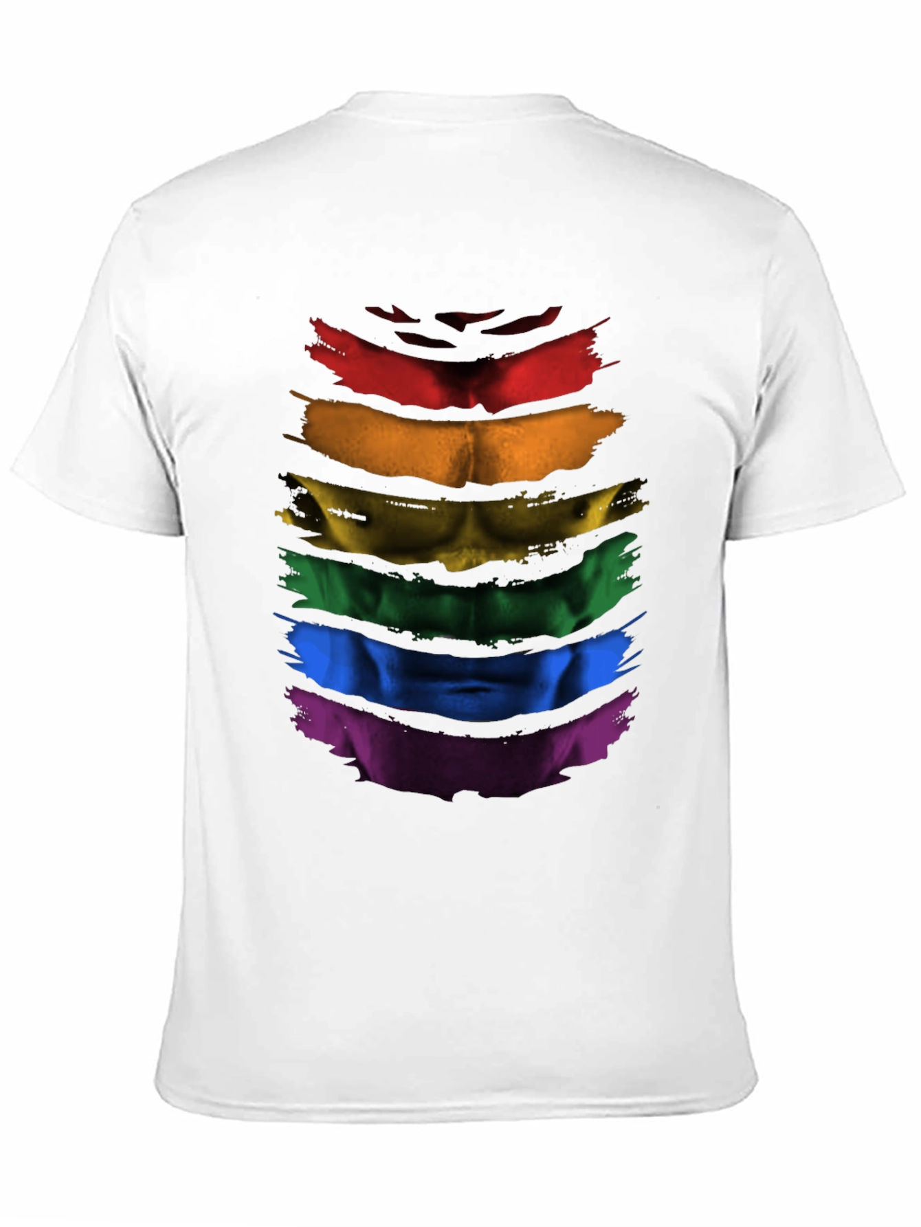 Rainbow Pride Abs T-Shirt - LGBTQ+ Athleisure Top