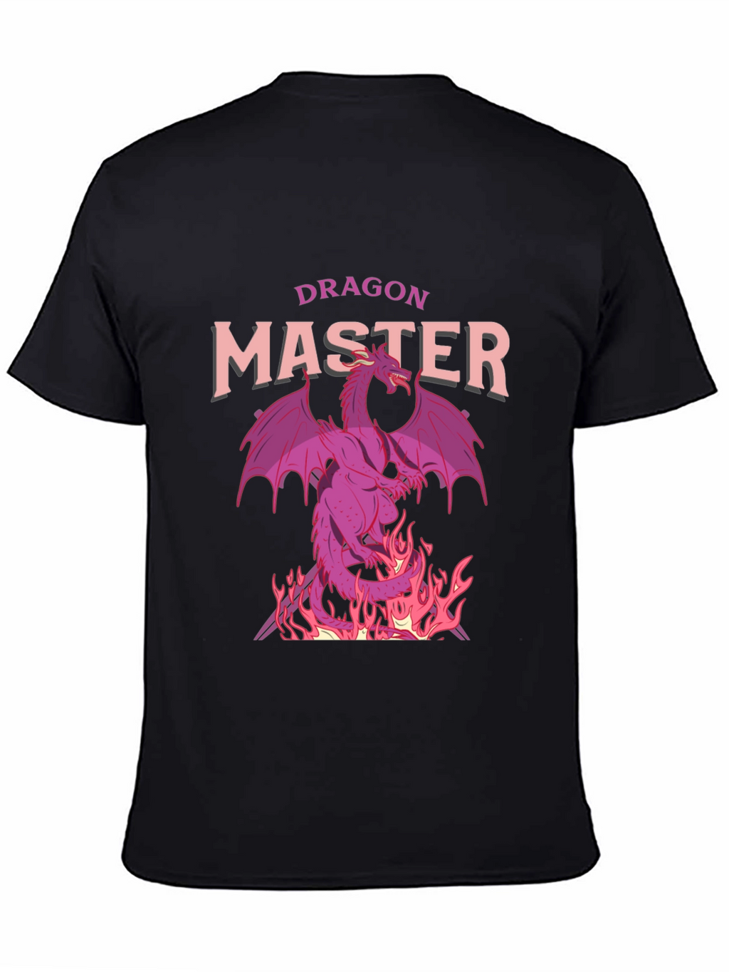 Dragon Master Graphic Tee - Black Cotton T-Shirt