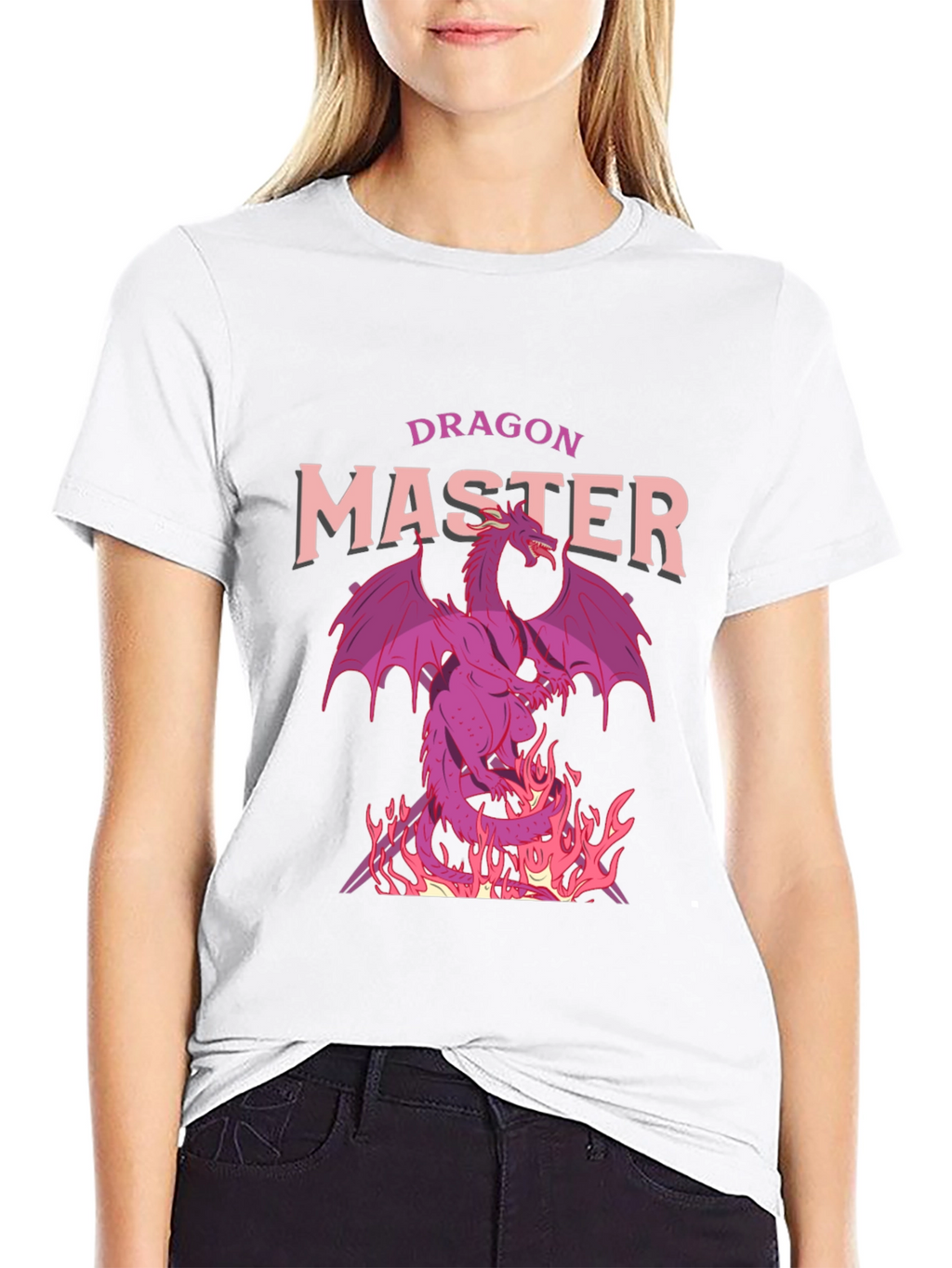 Dragon Master Graphic Tee - Black Cotton T-Shirt