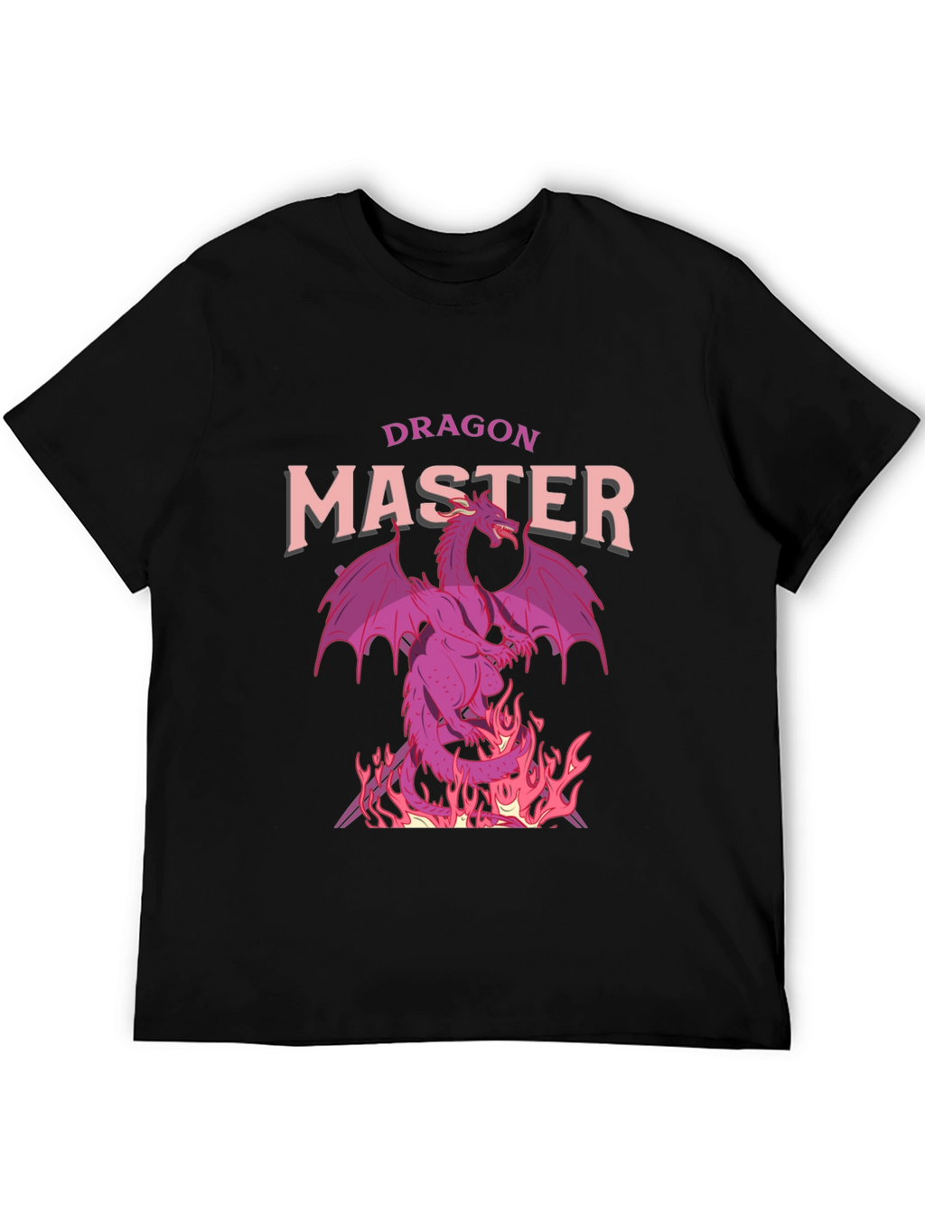 Dragon Master Graphic Tee - Black Cotton T-Shirt