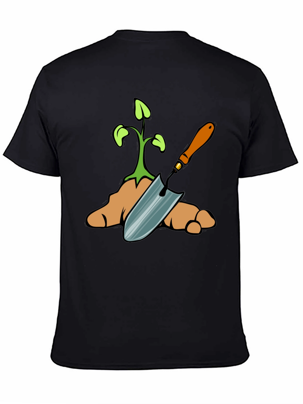 Gardeners Sprout Graphic Tee - Black Cotton T-Shirt