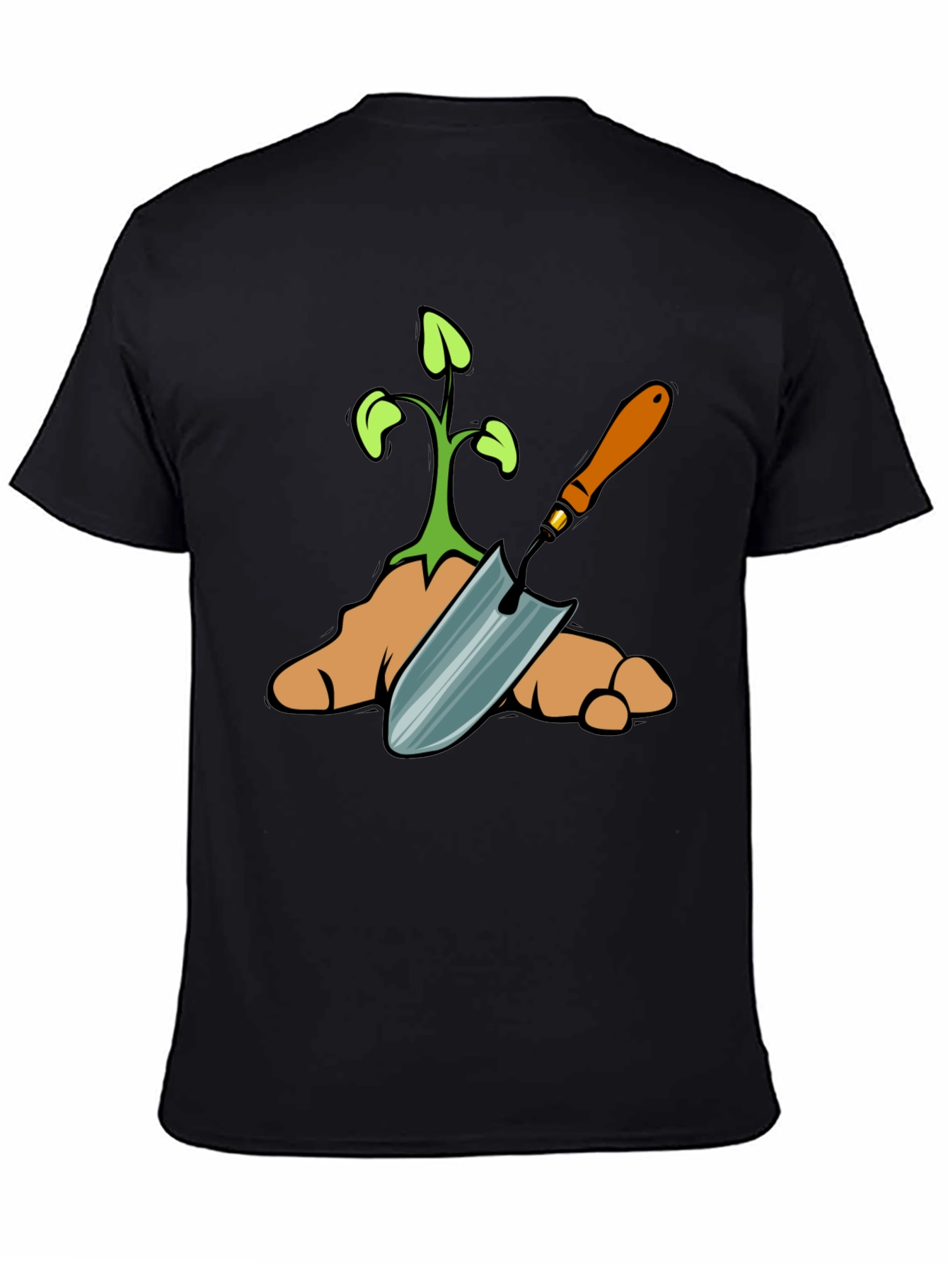 Gardeners Sprout Graphic Tee - Black Cotton T-Shirt