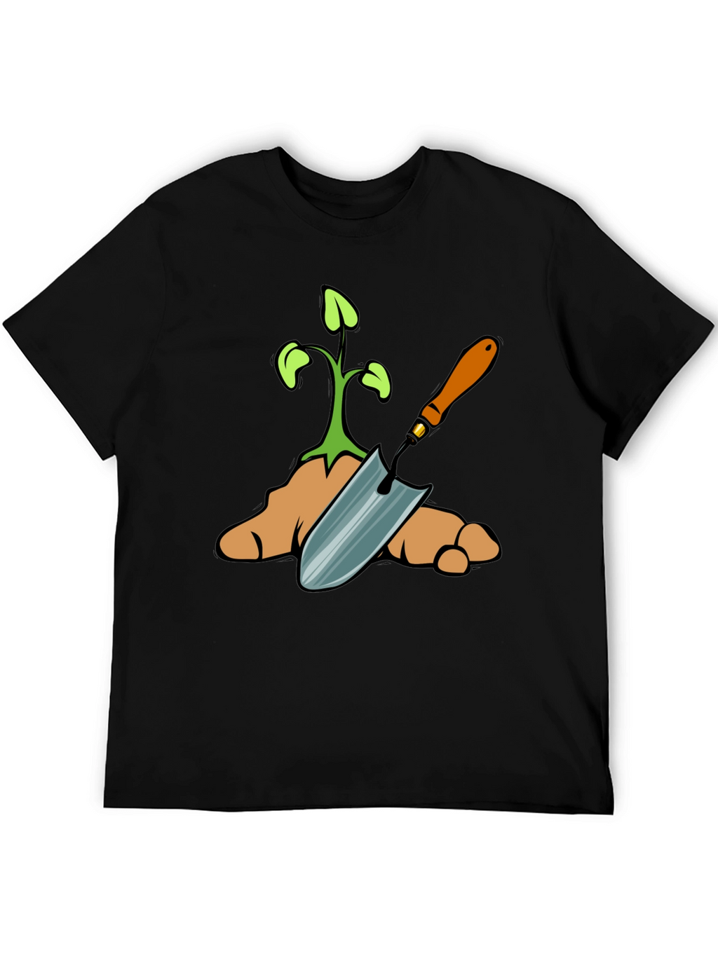 Gardeners Sprout Graphic Tee - Black Cotton T-Shirt