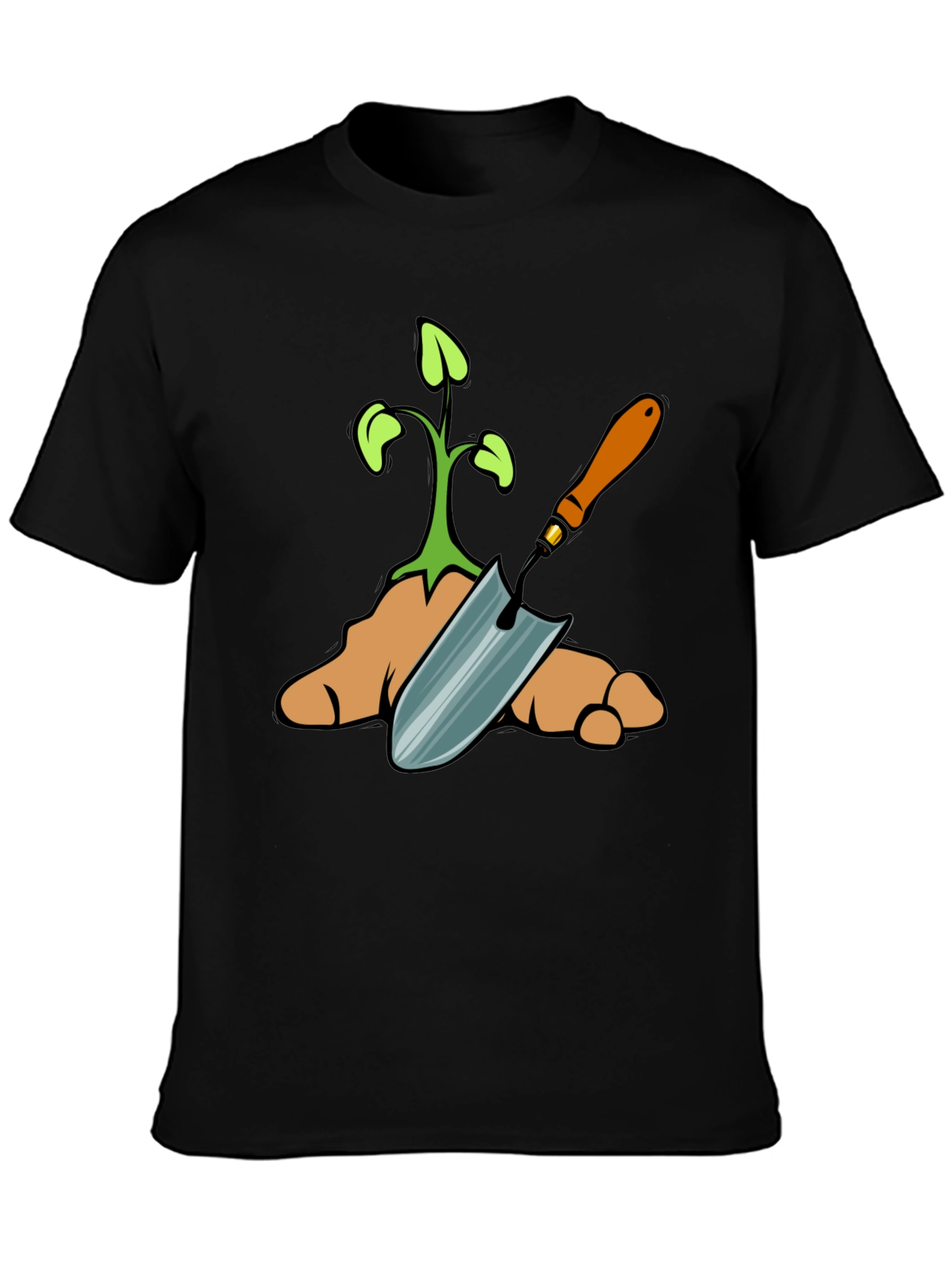Gardeners Sprout Graphic Tee - Black Cotton T-Shirt