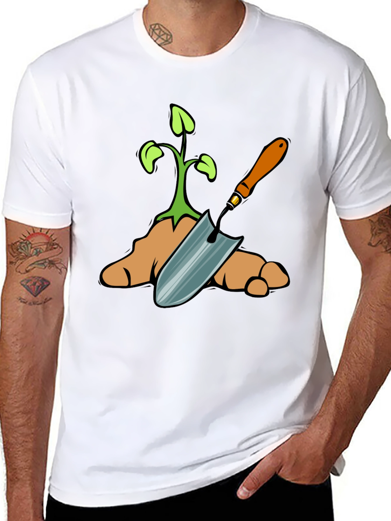 Gardeners Sprout Graphic Tee - Black Cotton T-Shirt