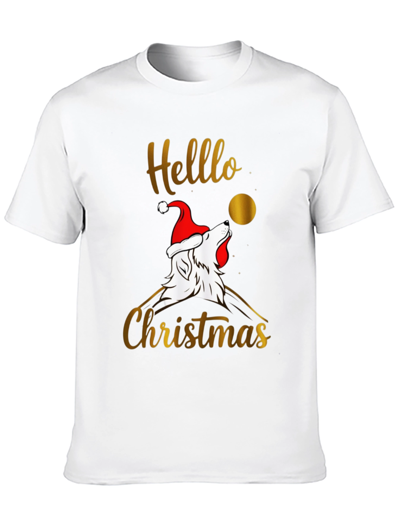 Hello Christmas Wolf T-Shirt