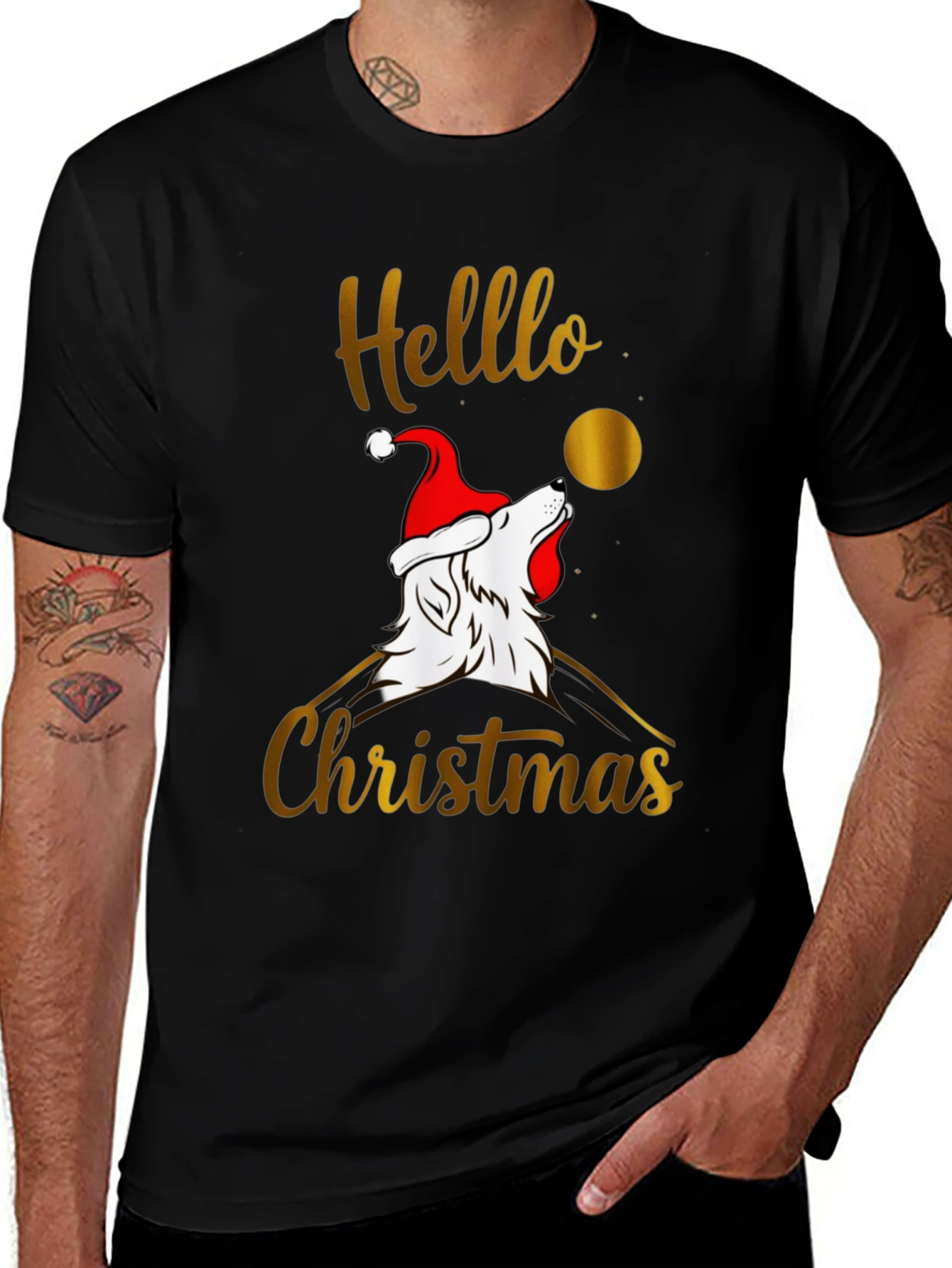 Hello Christmas Wolf T-Shirt