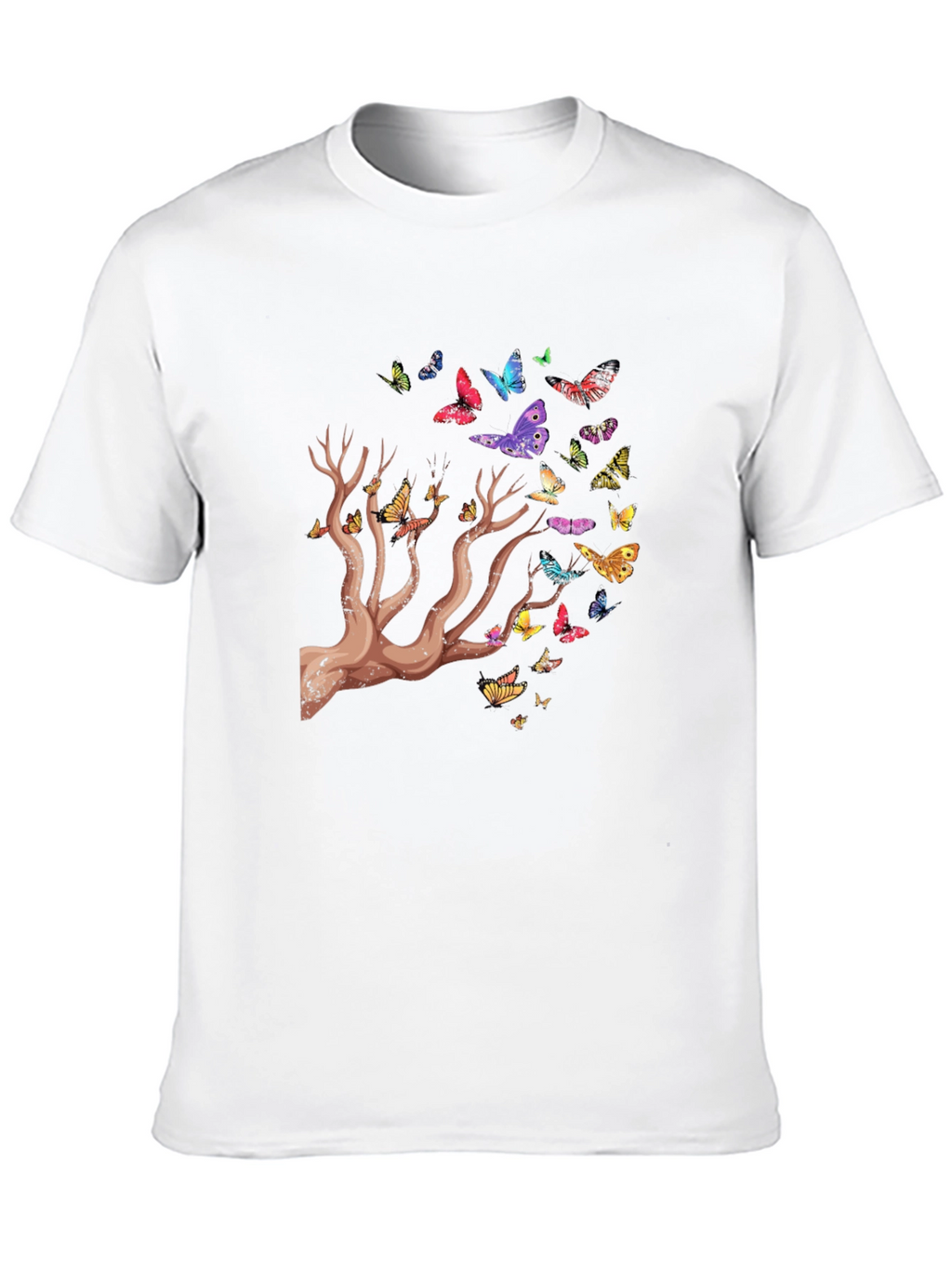 Butterfly Tree Graphic T-Shirt - Stylish Mens Tee