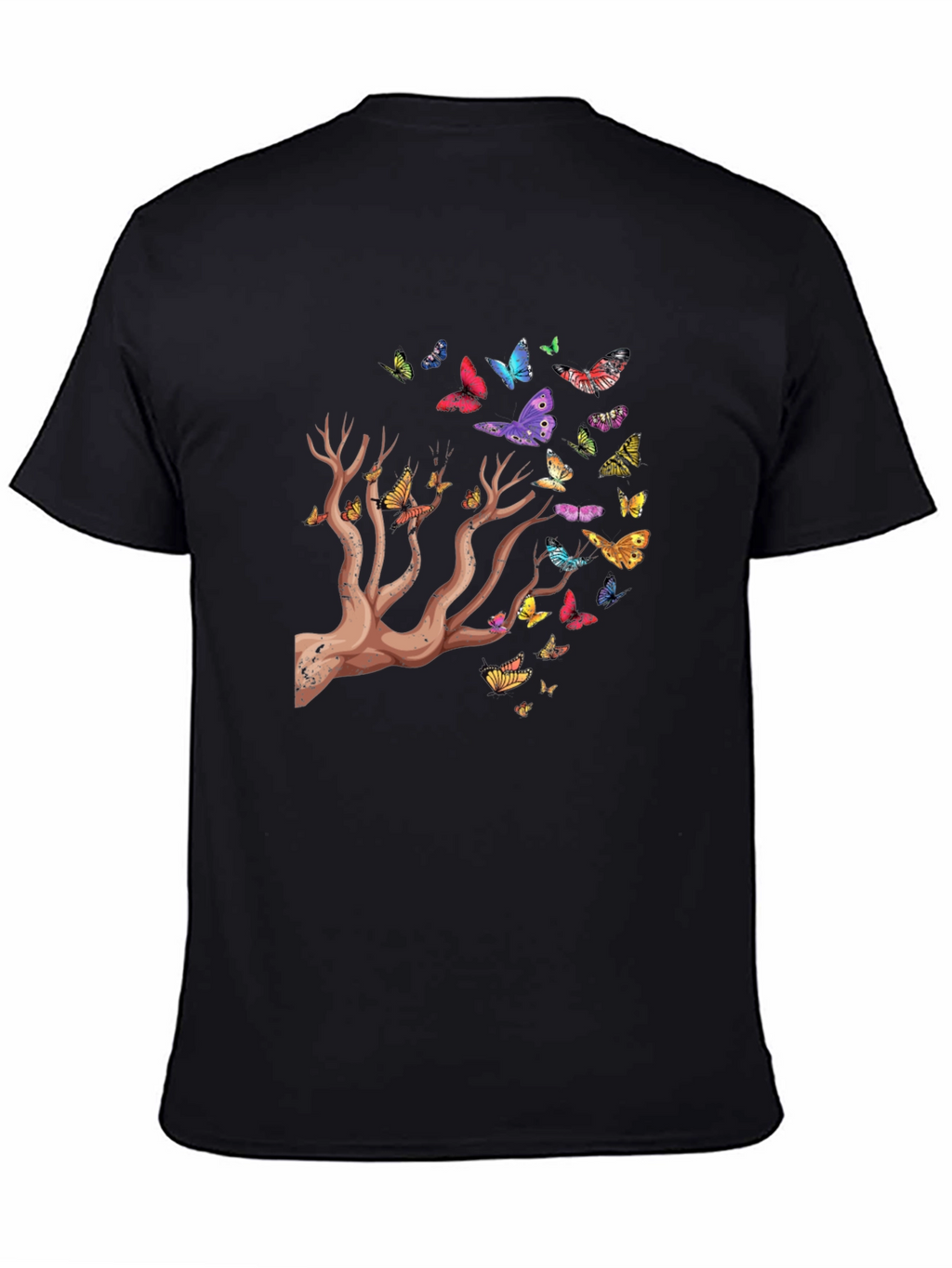 Butterfly Tree Graphic T-Shirt - Stylish Mens Tee