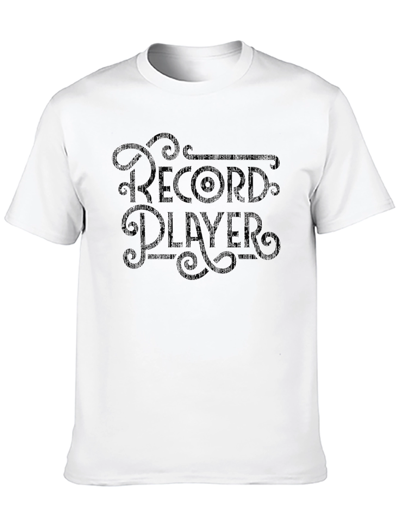 Record Player Black T-Shirt