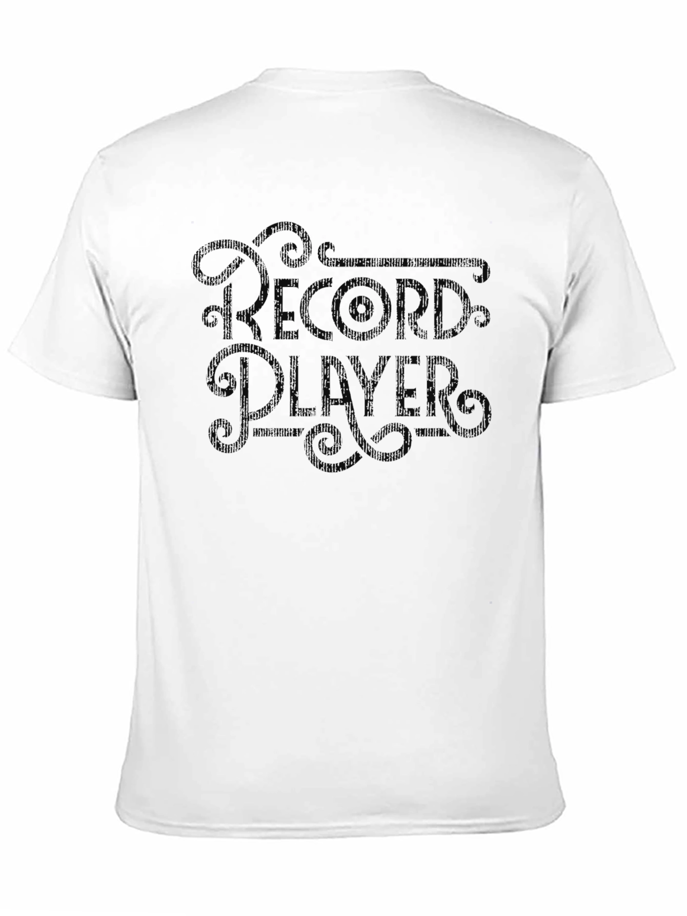 Record Player Black T-Shirt