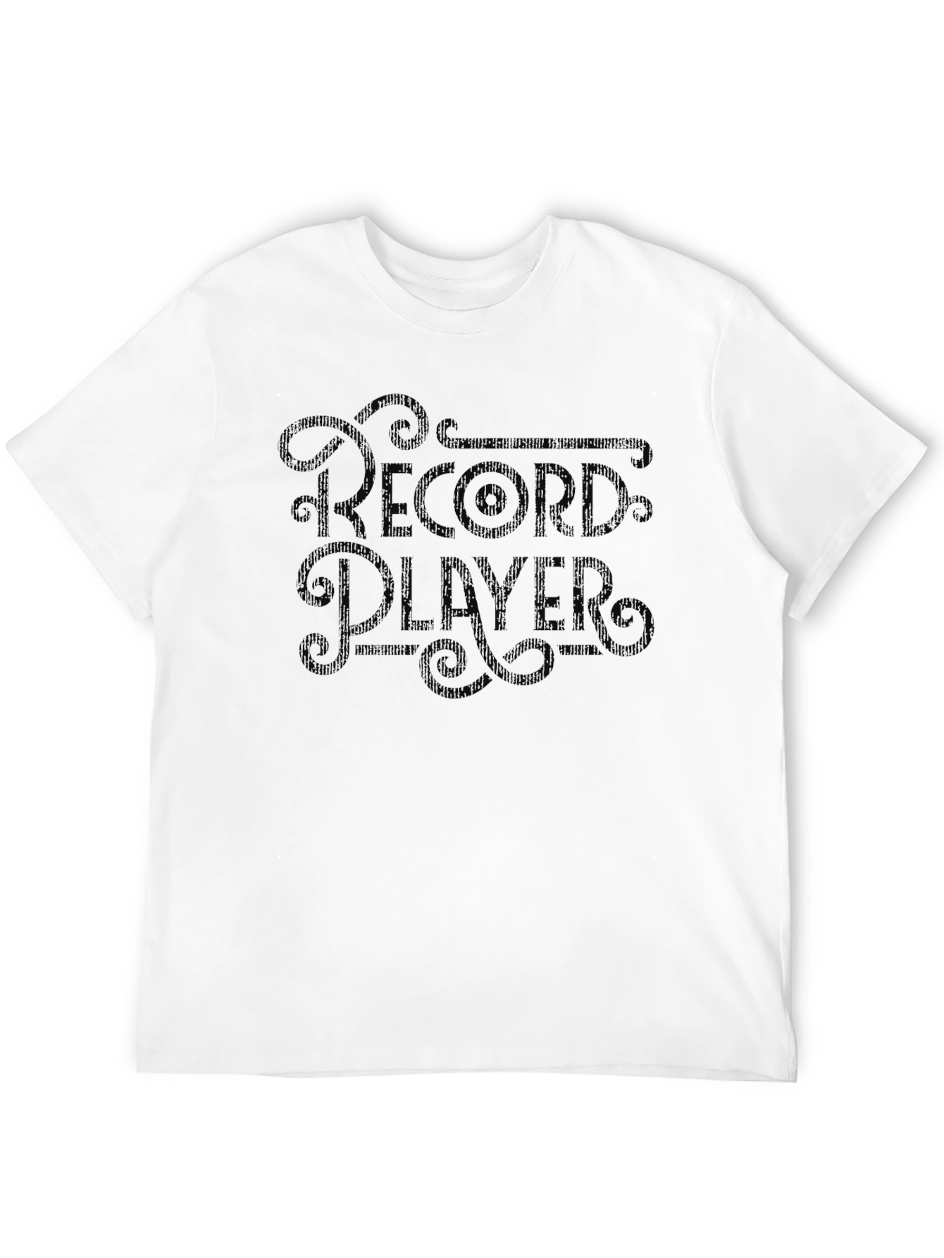 Record Player Black T-Shirt