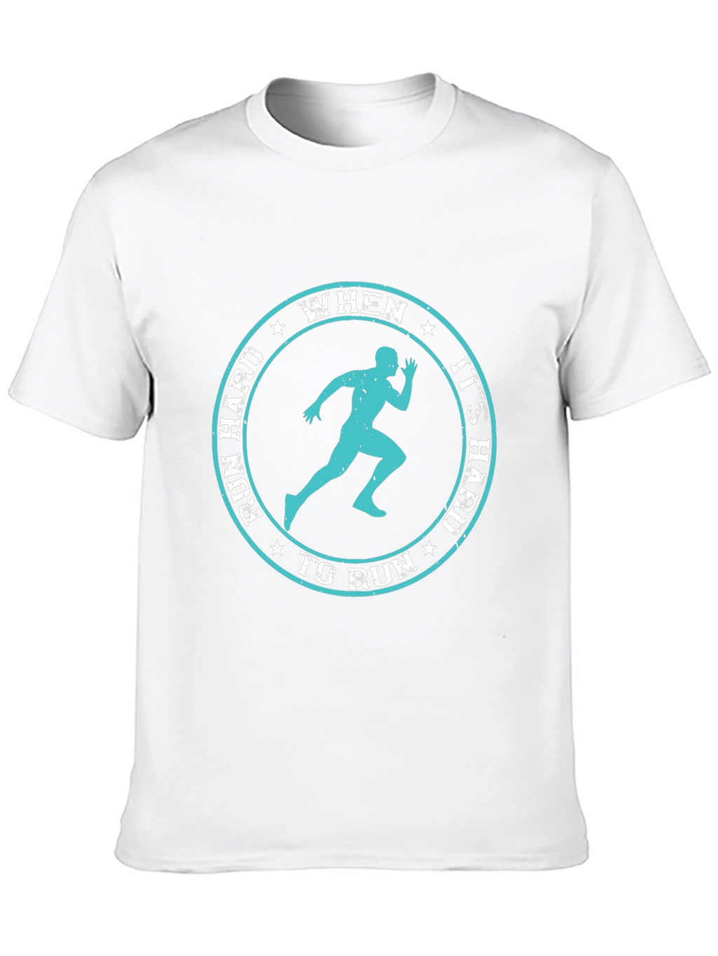 Run Hard Inspirational Graphic Tee