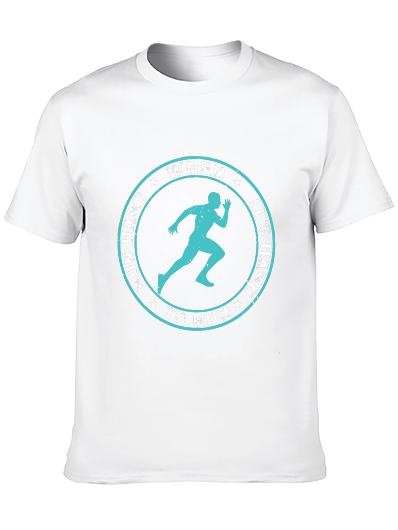 Run Hard Inspirational Graphic Tee