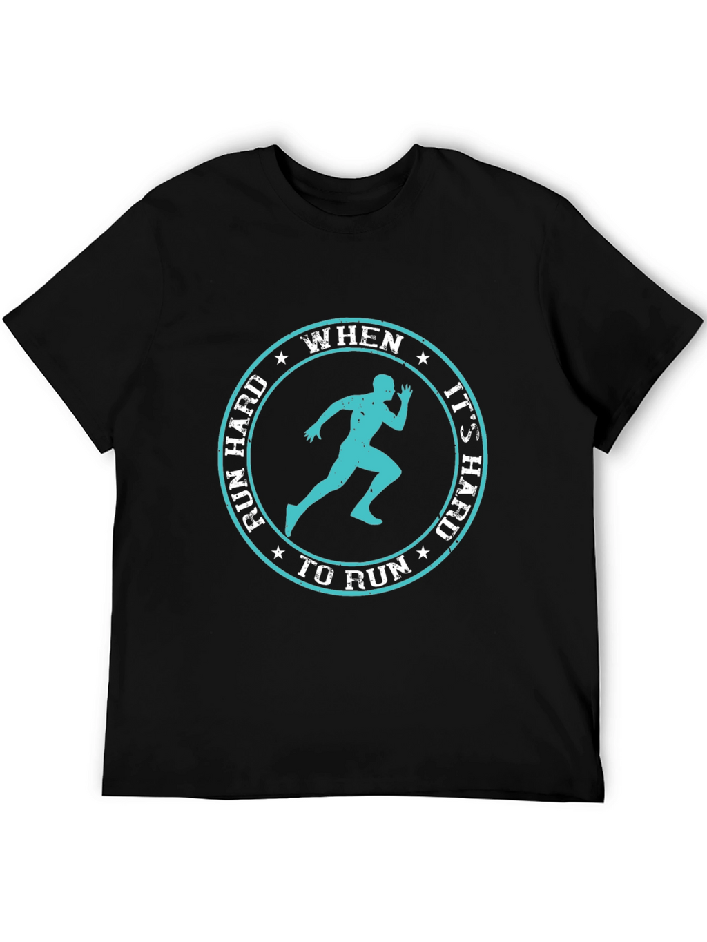 Run Hard Inspirational Graphic Tee