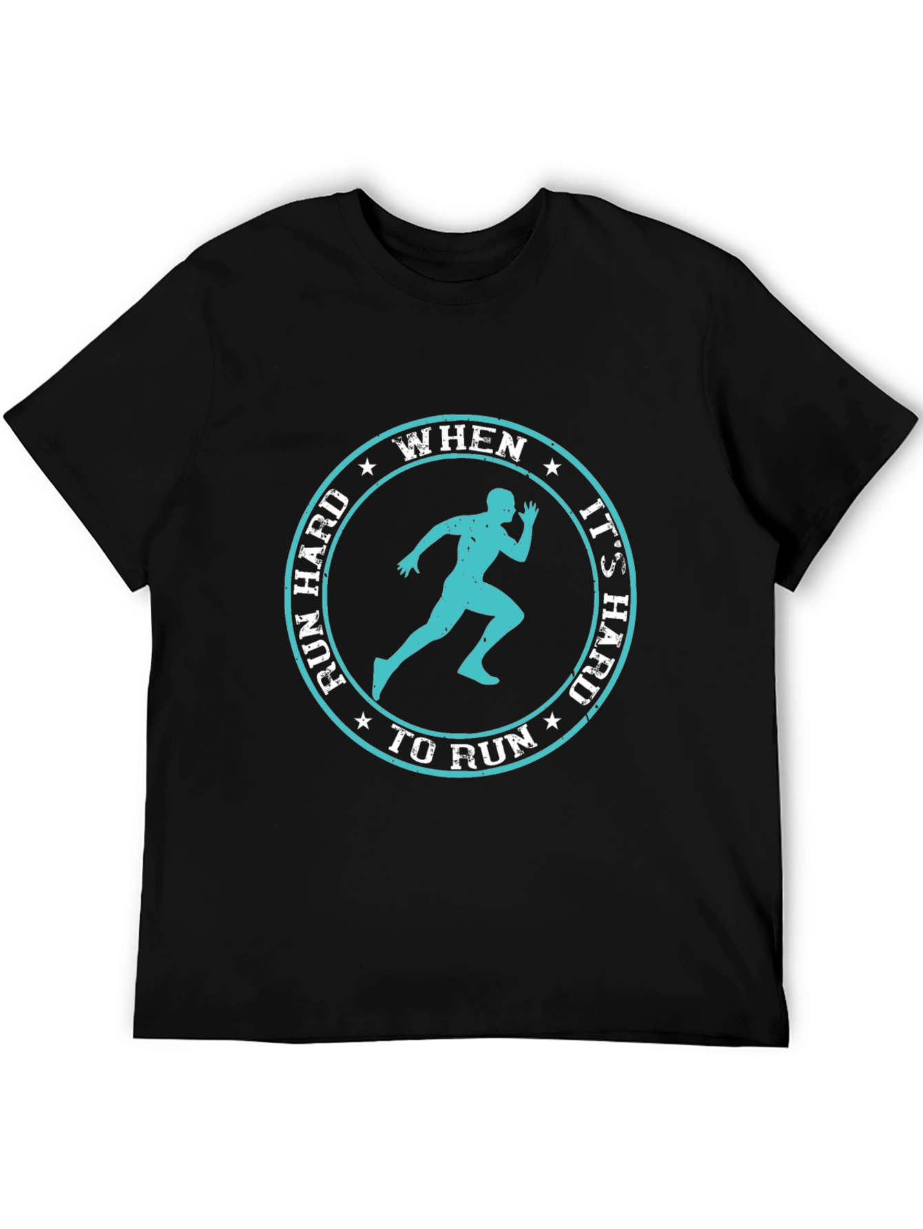 Run Hard Inspirational Graphic Tee