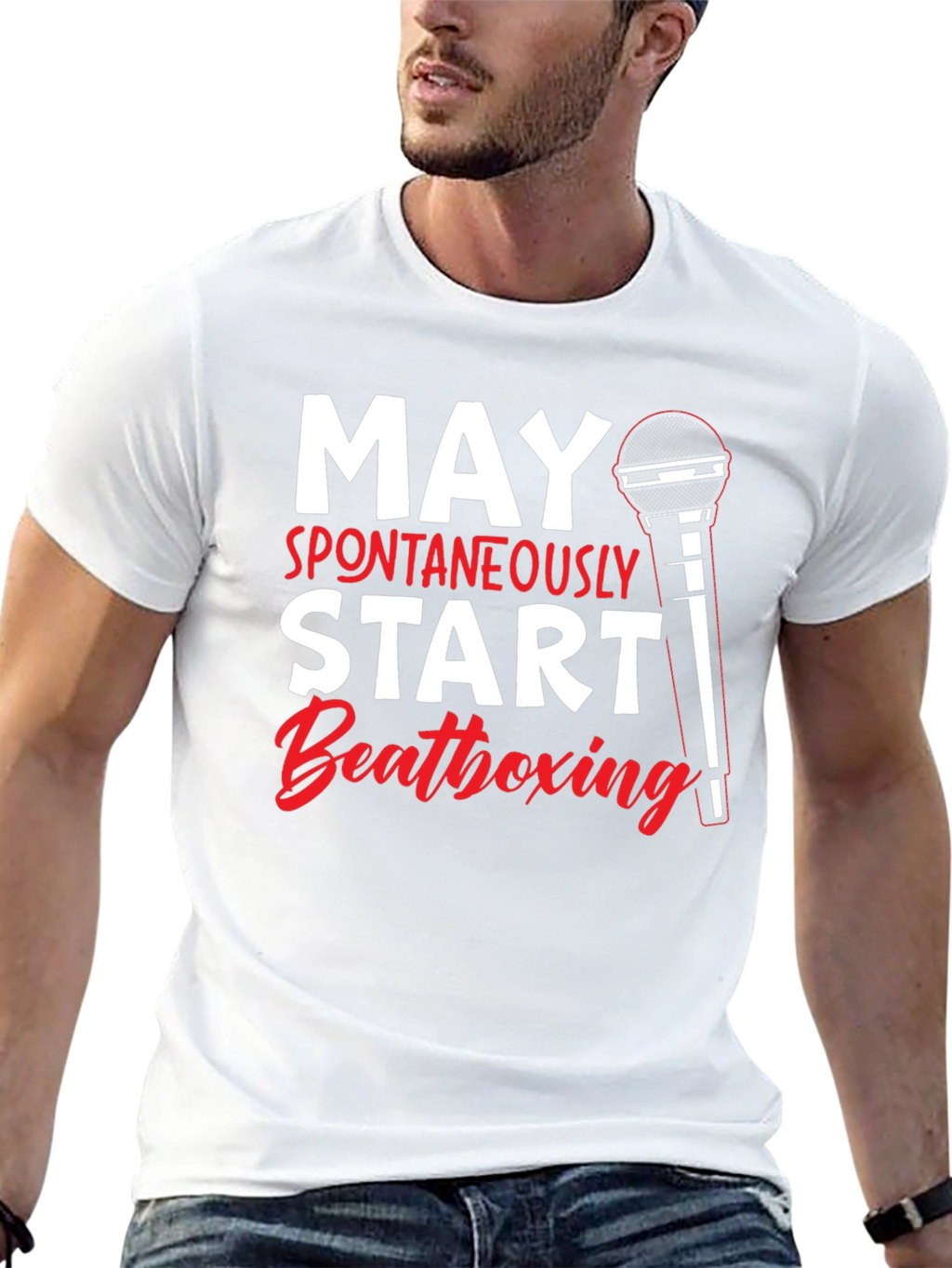 May Spontaneously Start Beatboxing Black T-Shirt