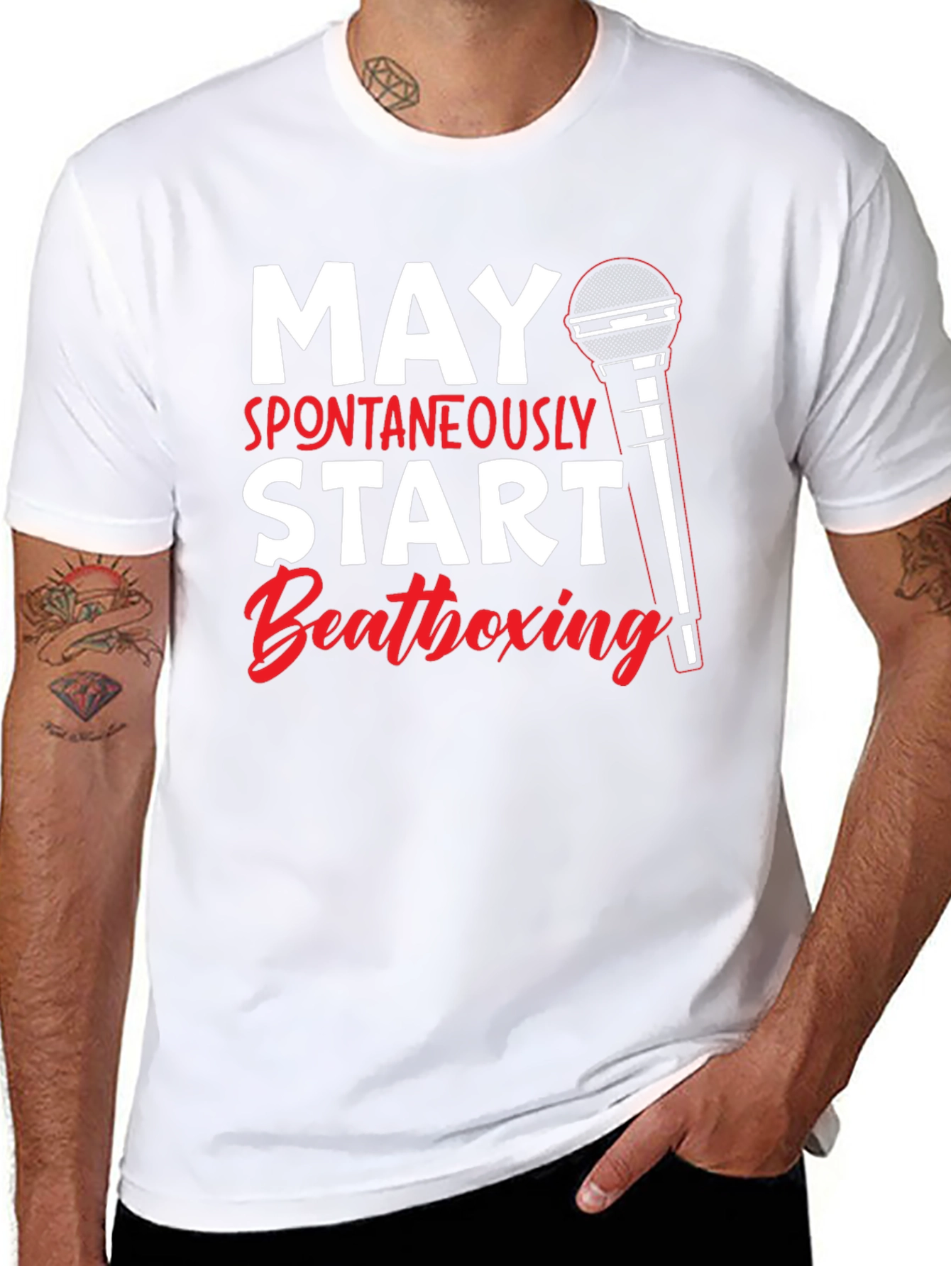 May Spontaneously Start Beatboxing Black T-Shirt