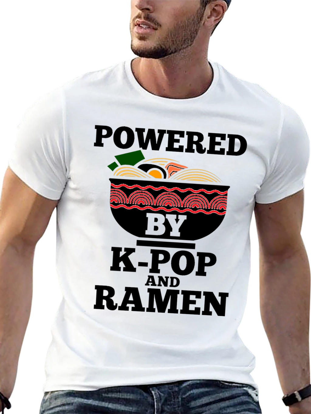 Powered by K-Pop and Ramen T-Shirt
