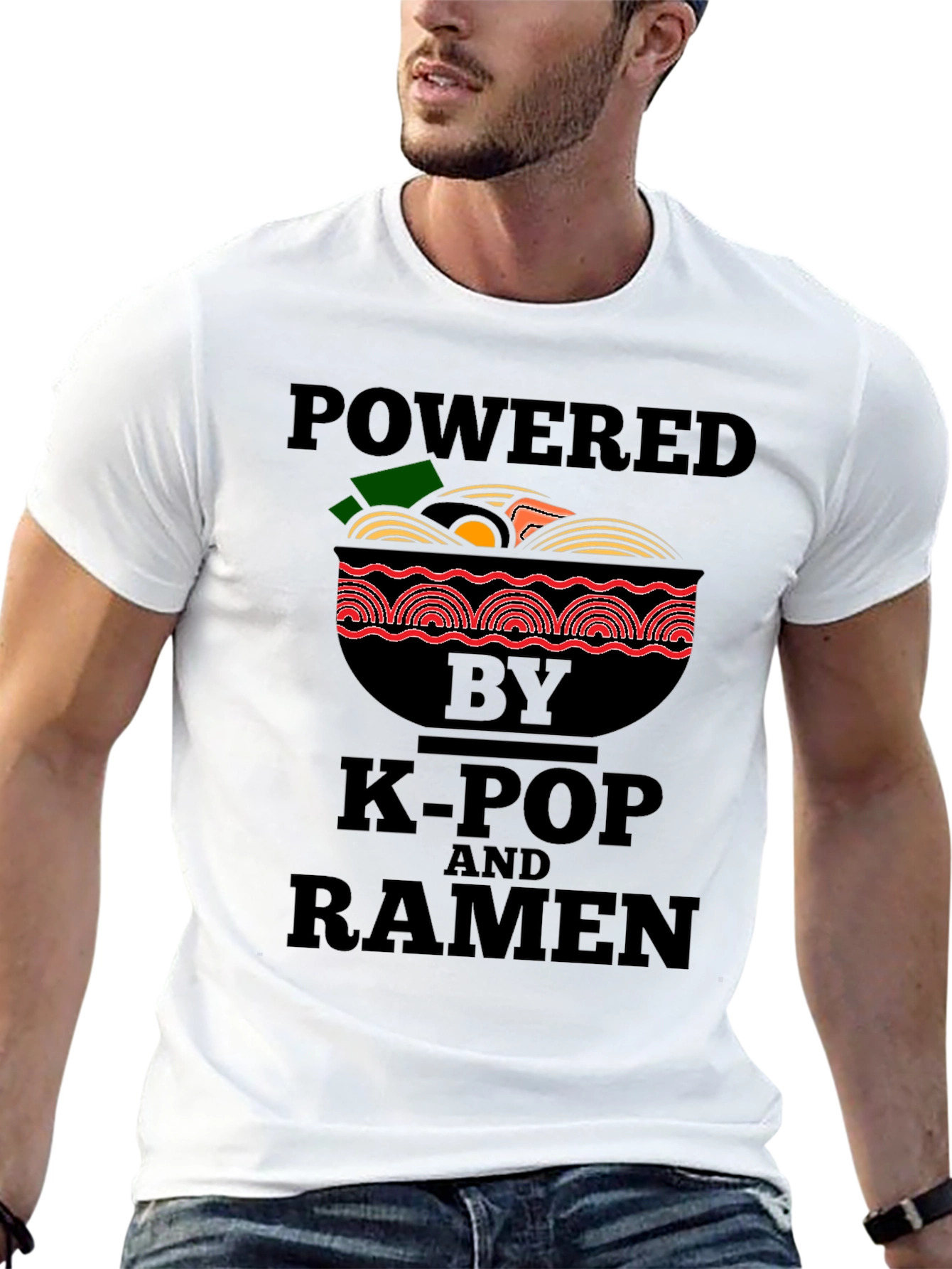 Powered by K-Pop and Ramen T-Shirt