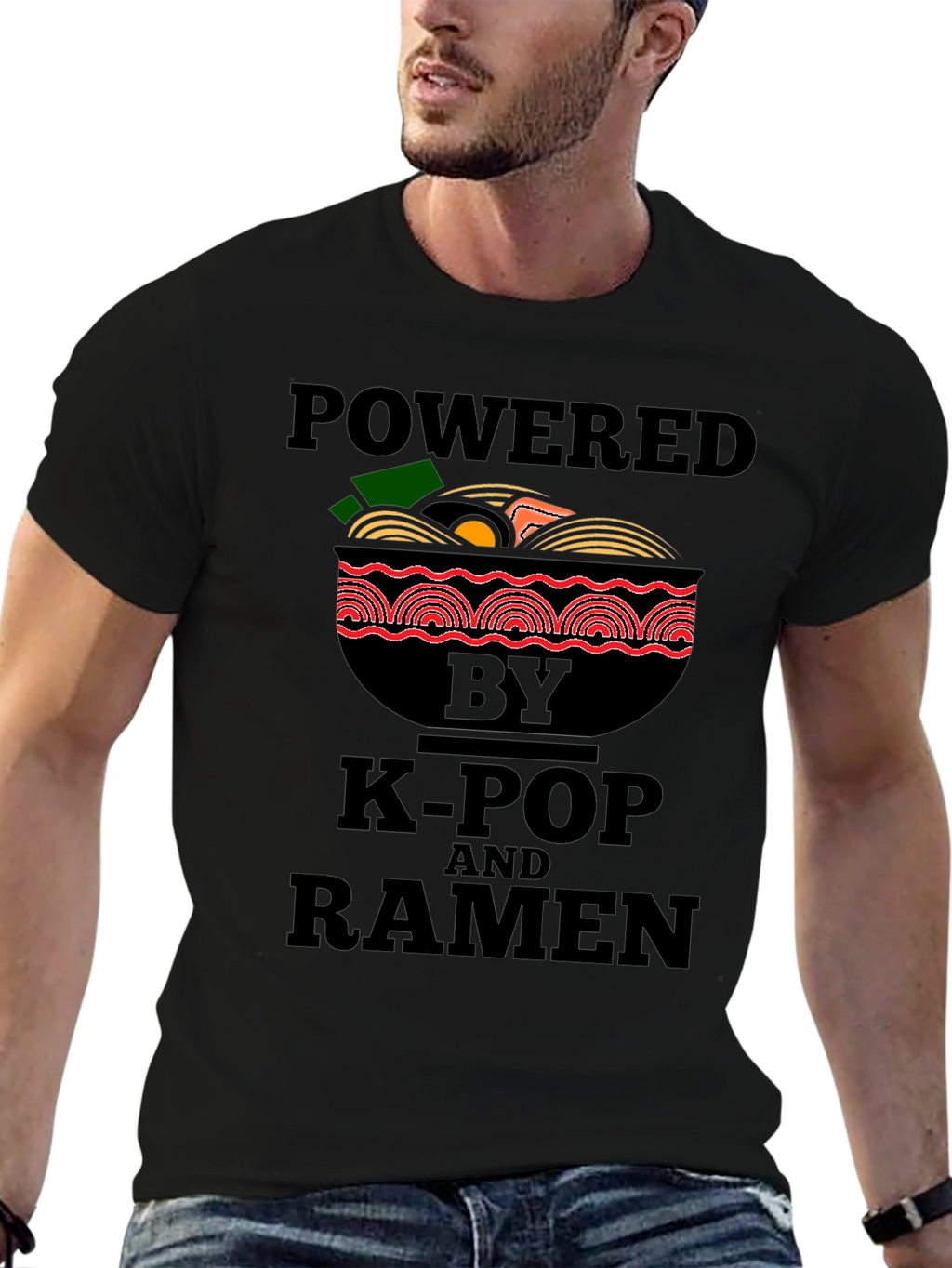Powered by K-Pop and Ramen T-Shirt