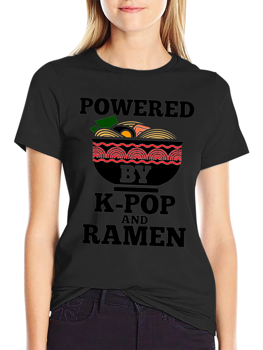 Powered by K-Pop and Ramen T-Shirt