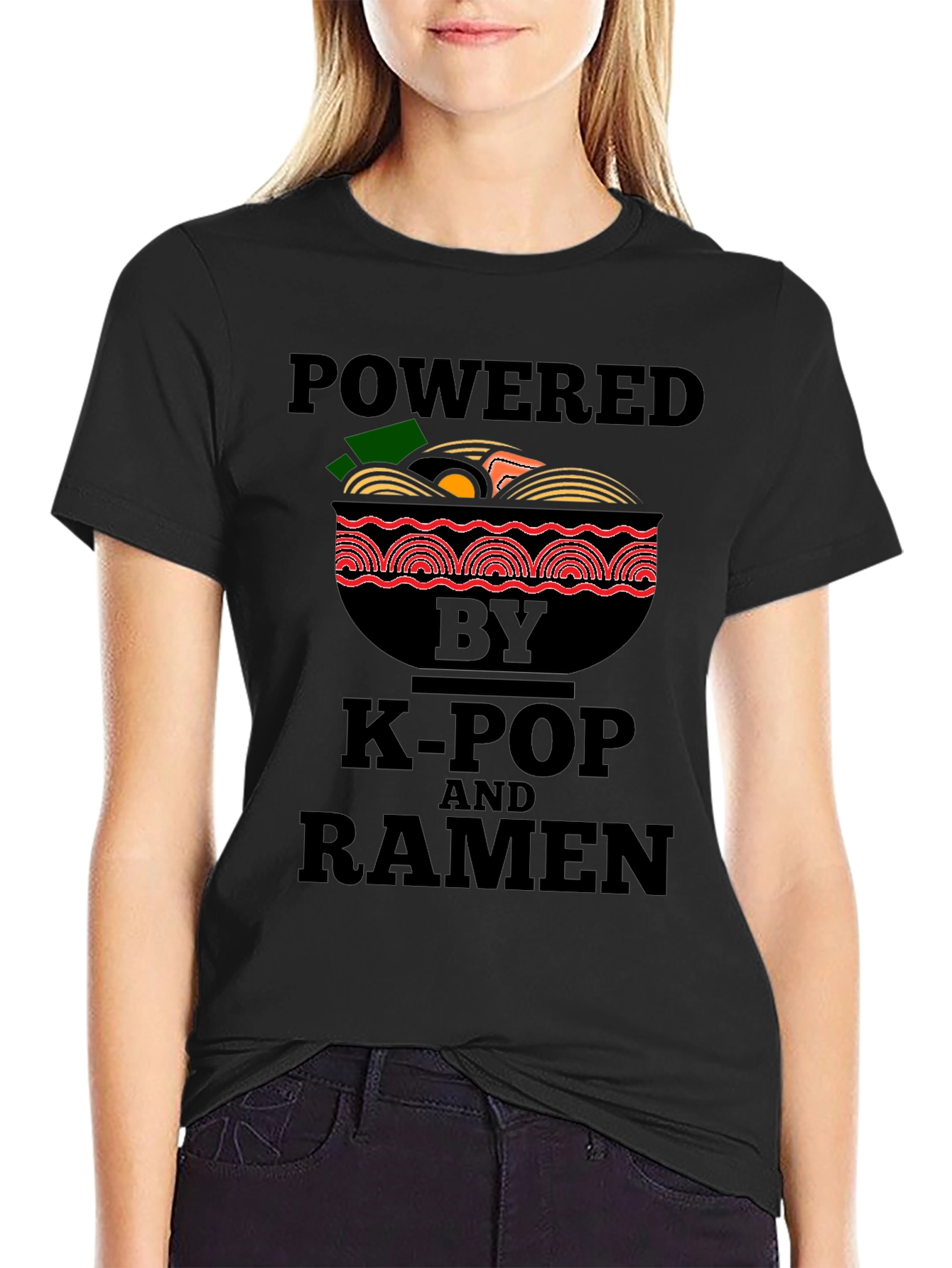 Powered by K-Pop and Ramen T-Shirt