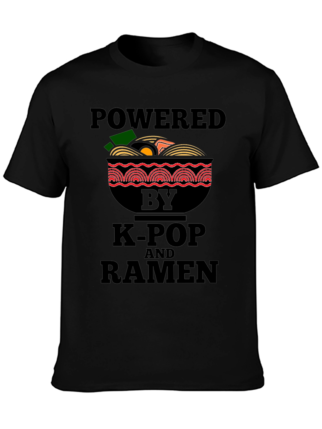 Powered by K-Pop and Ramen T-Shirt