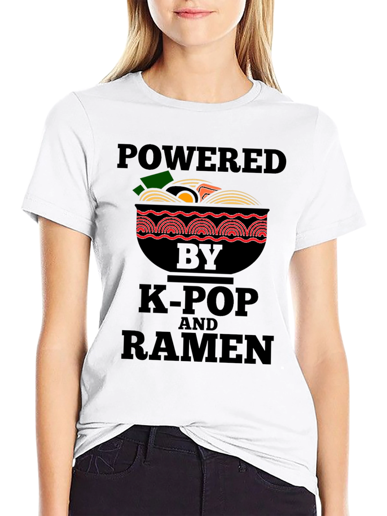 Powered by K-Pop and Ramen T-Shirt