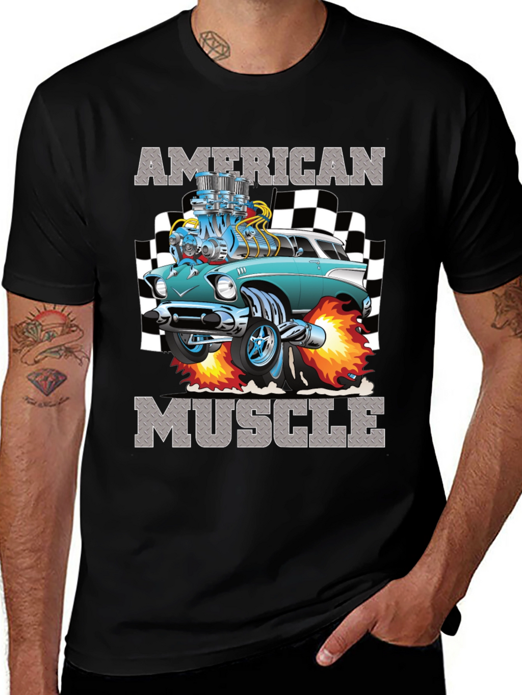 American Muscle Car Graphic T-Shirt