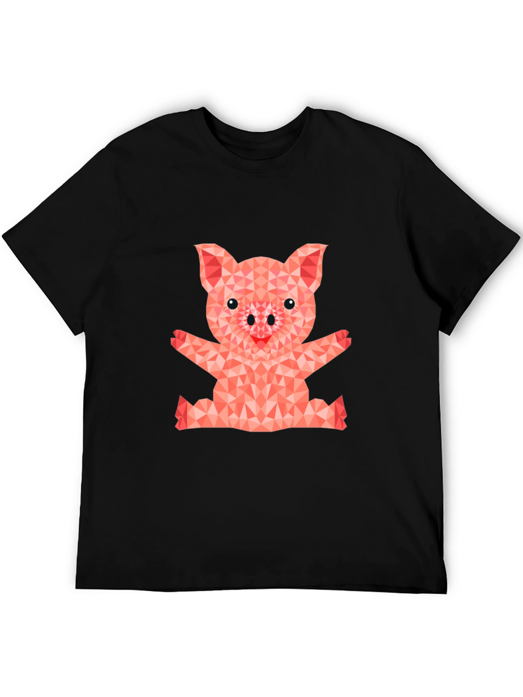 Geometric Pig Graphic T-Shirt - Cute & Stylish