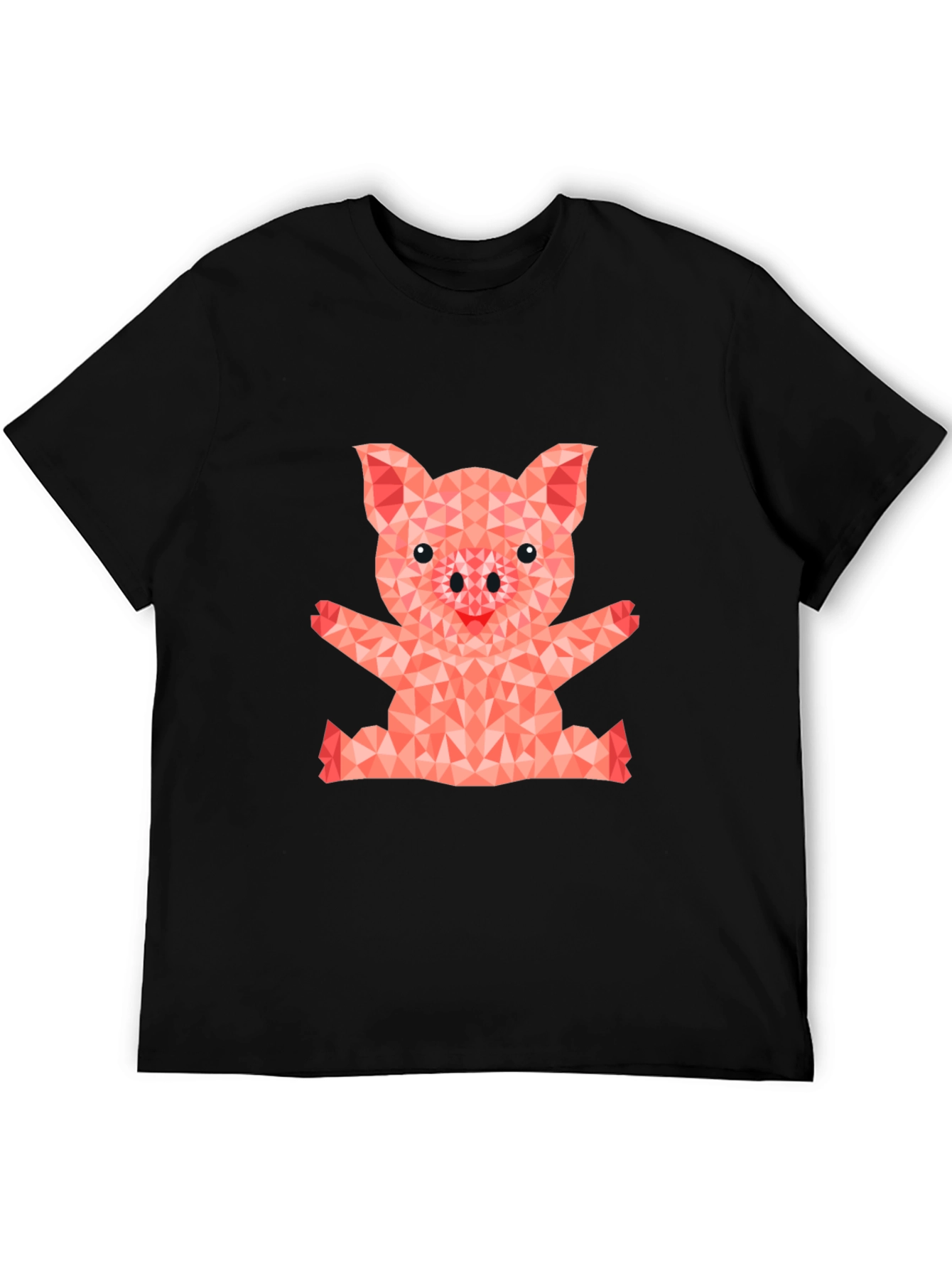 Geometric Pig Graphic T-Shirt - Cute & Stylish