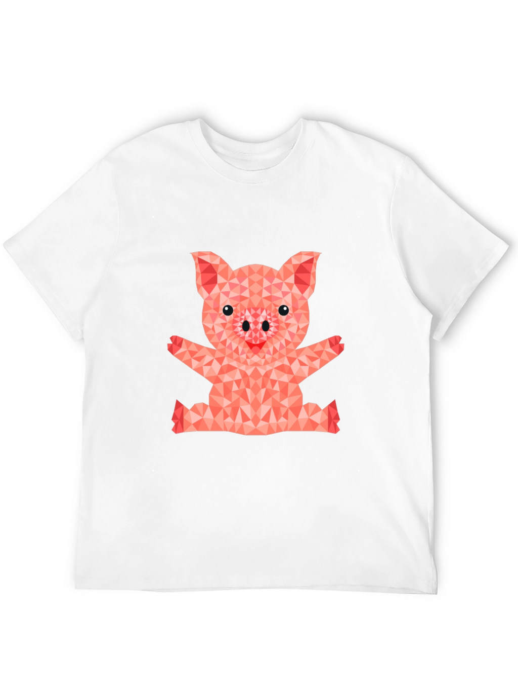 Geometric Pig Graphic T-Shirt - Cute & Stylish