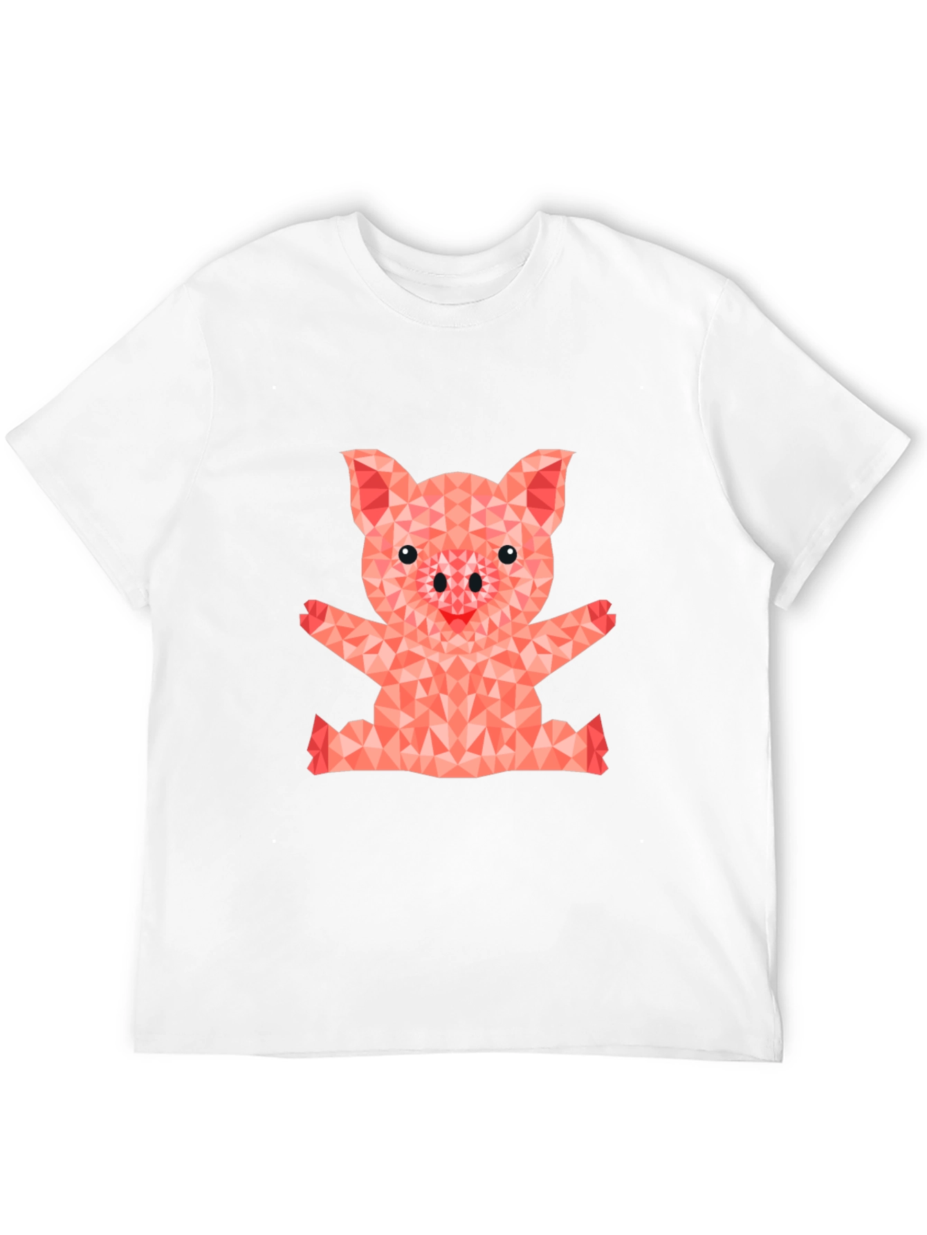 Geometric Pig Graphic T-Shirt - Cute & Stylish