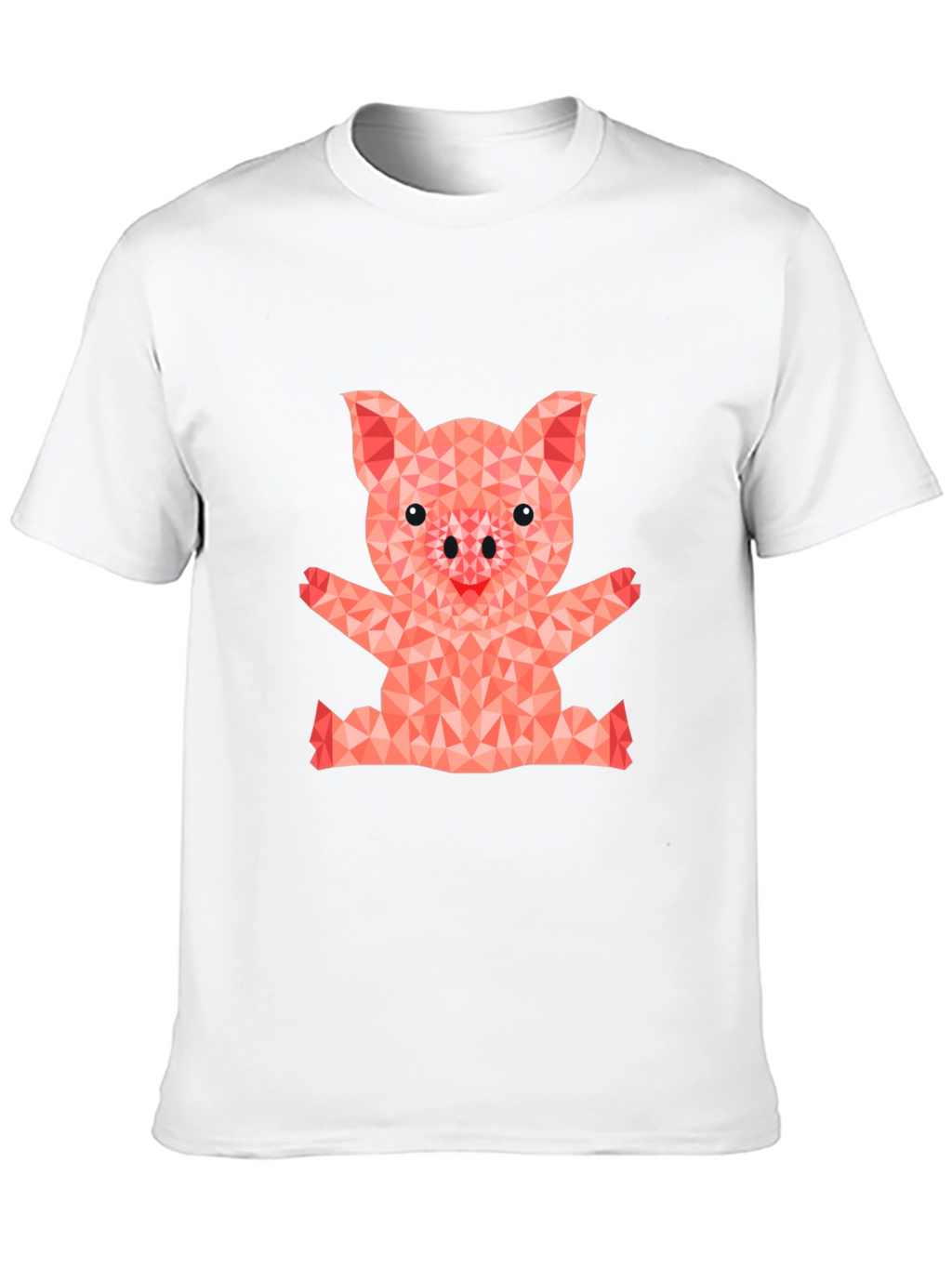 Geometric Pig Graphic T-Shirt - Cute & Stylish