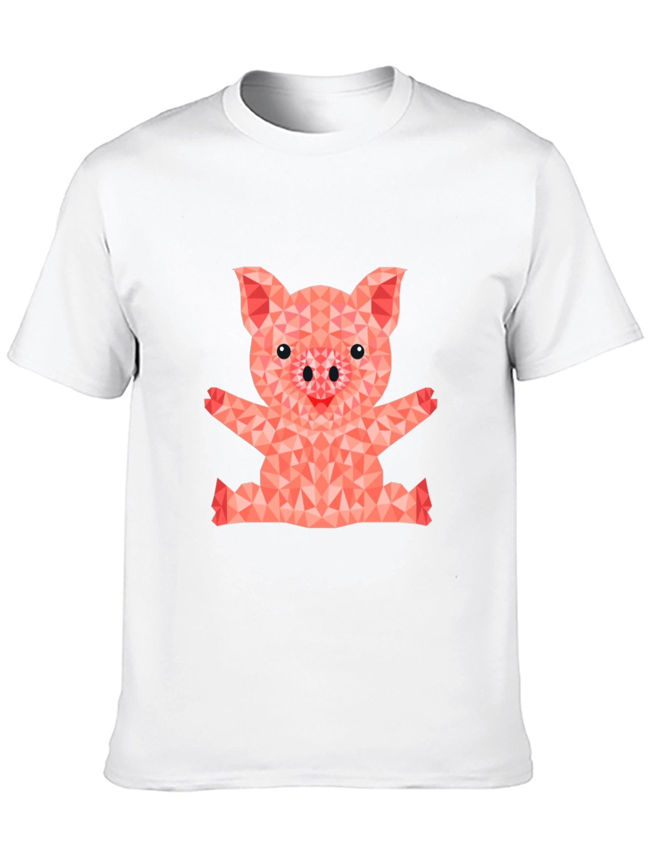 Geometric Pig Graphic T-Shirt - Cute & Stylish