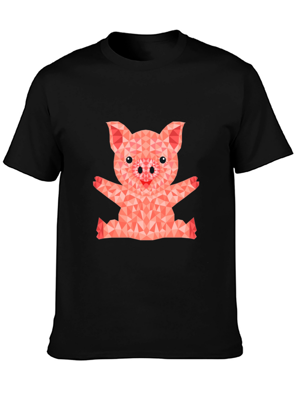 Geometric Pig Graphic T-Shirt - Cute & Stylish
